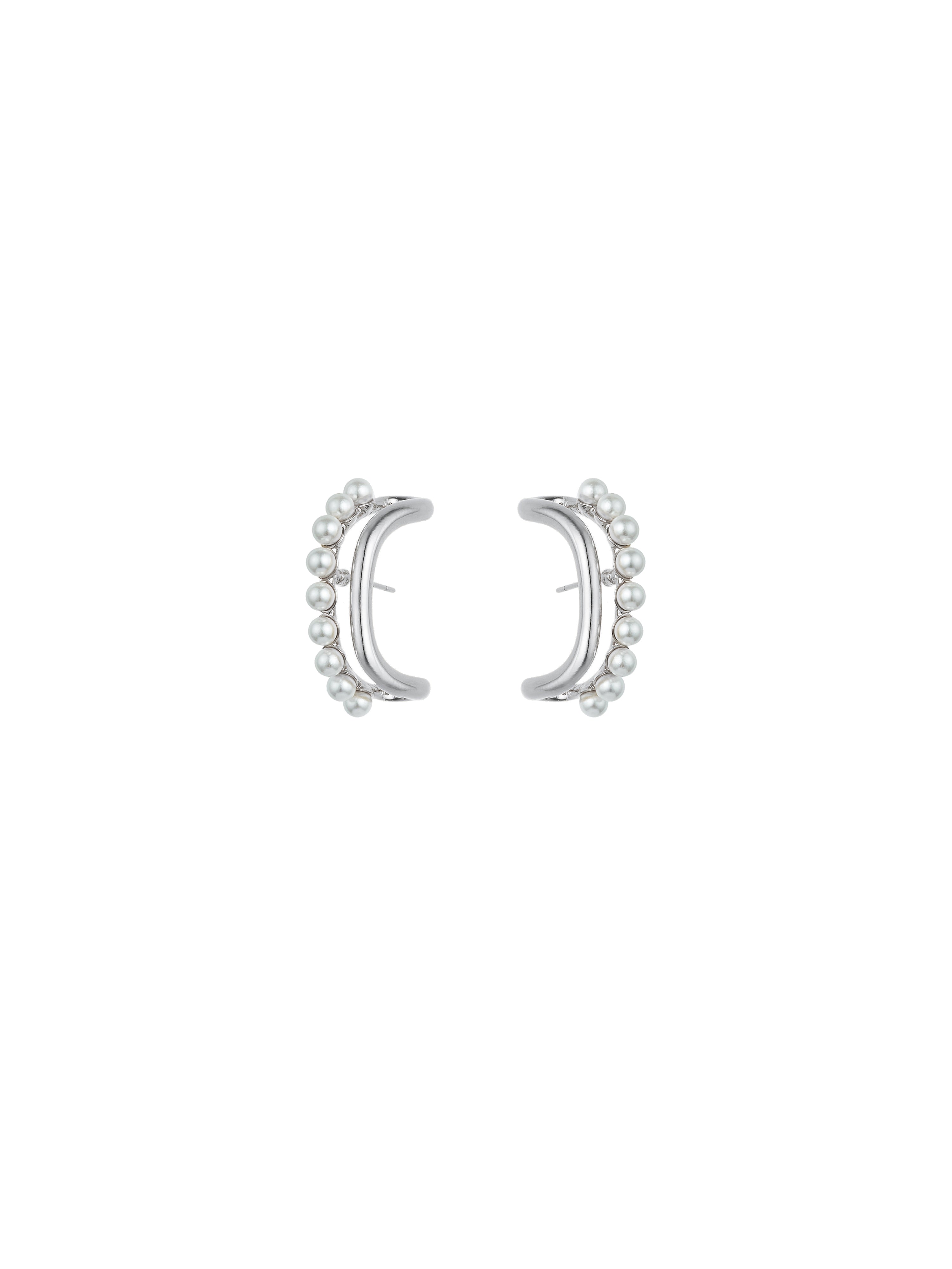 Baroque Annular Pearl Earrings (14k Gold)