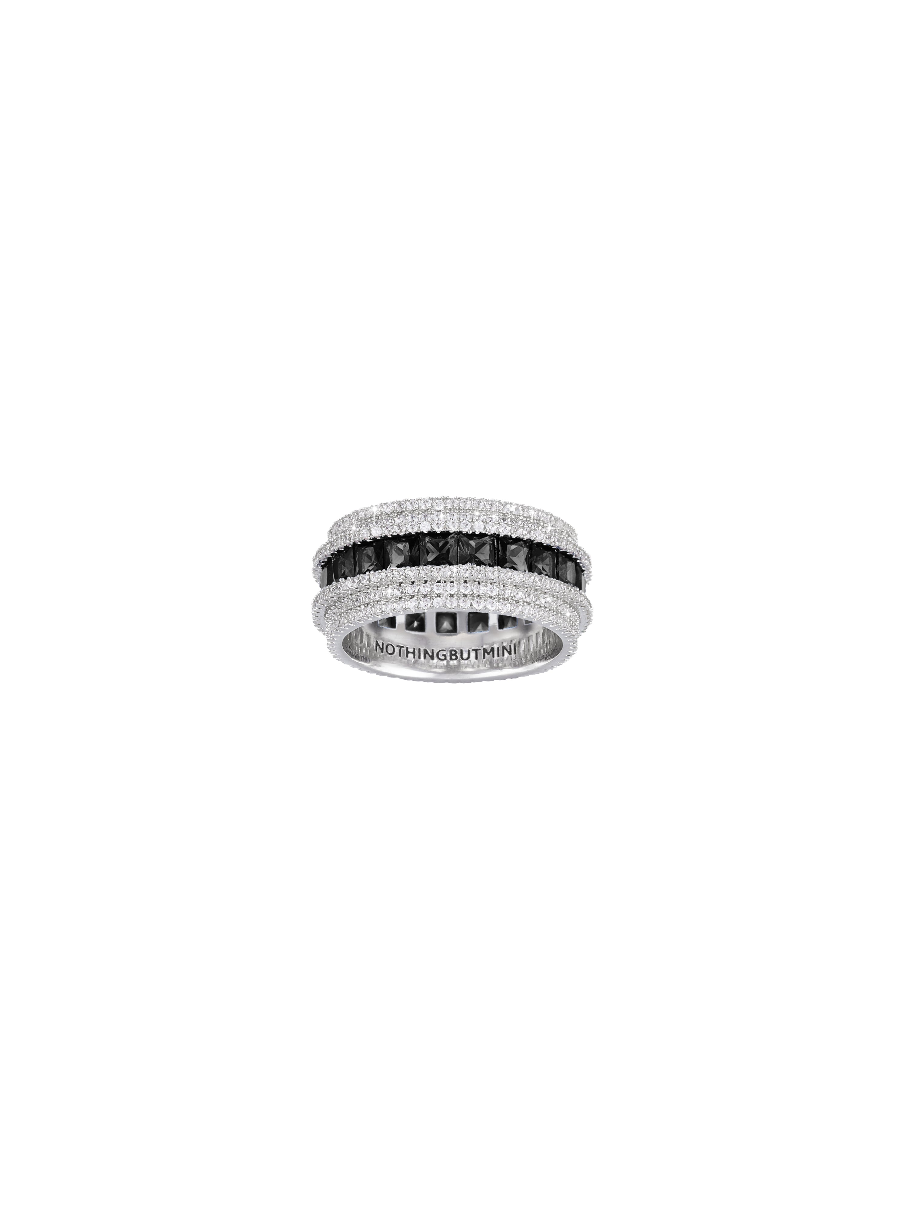 Pave Shine "Star-ring" Obsidian Black