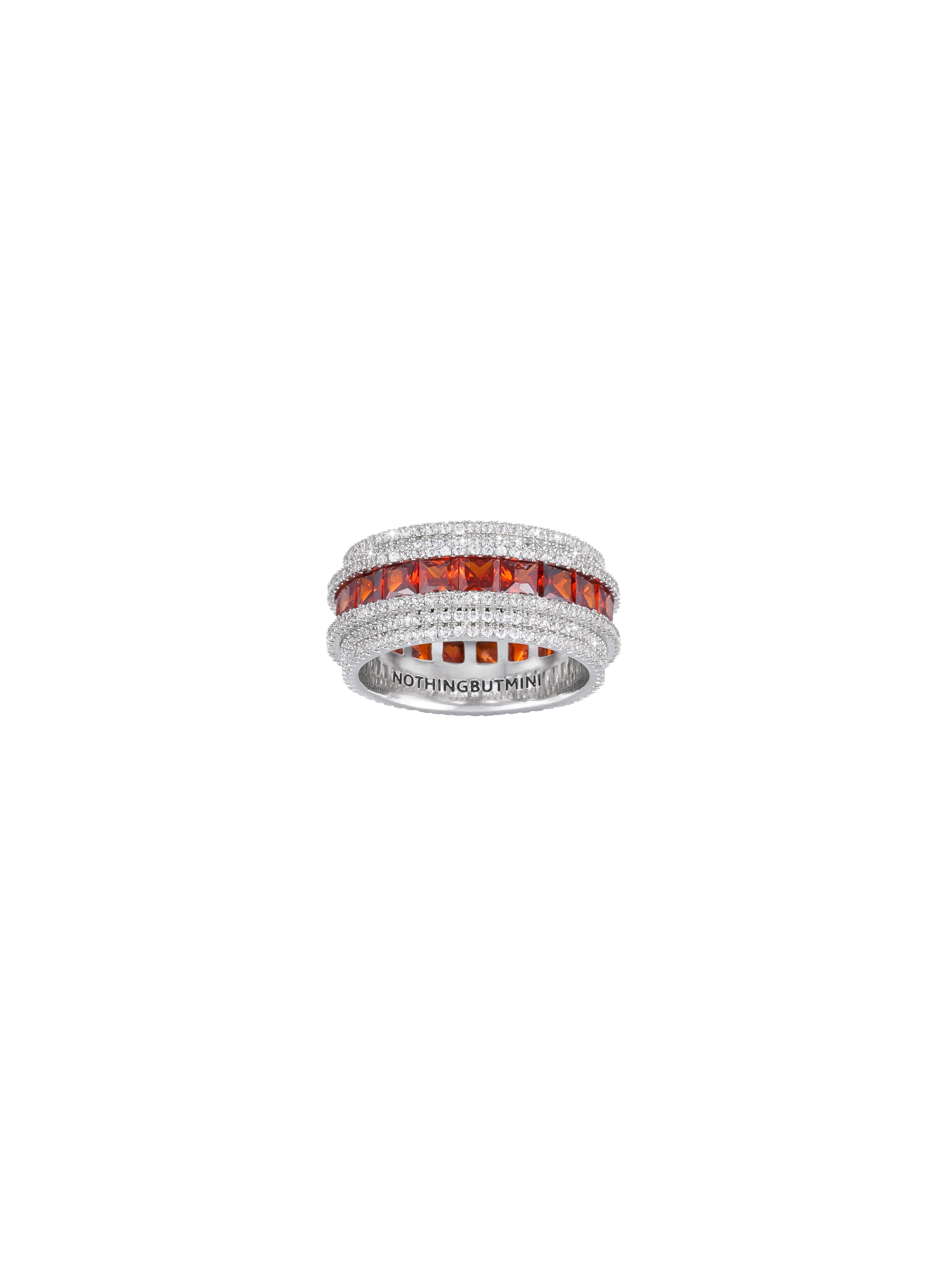 Pave Shine "Star-ring" Amber Red