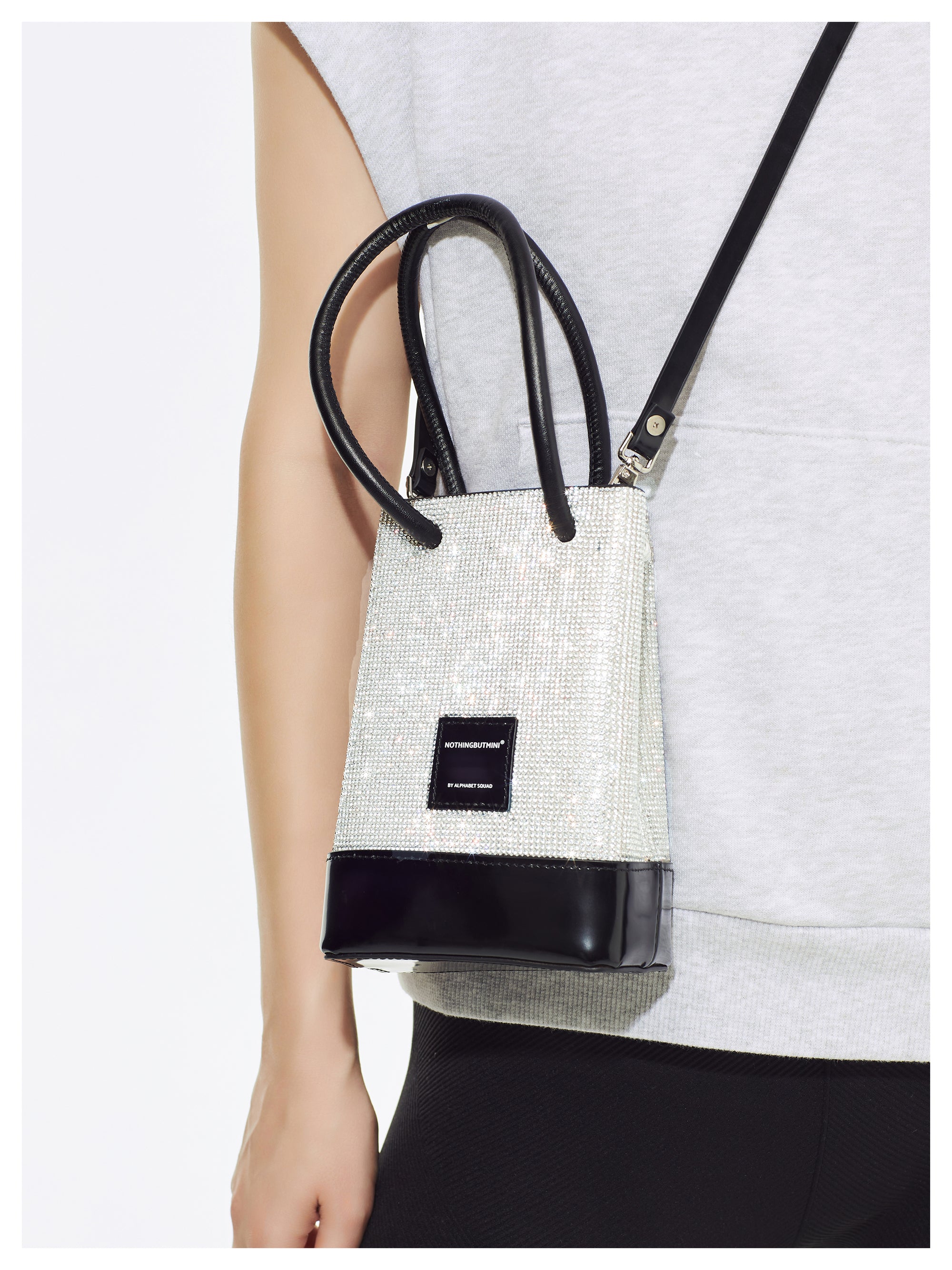 NBM 1218 crystal handbag (Crystal White）