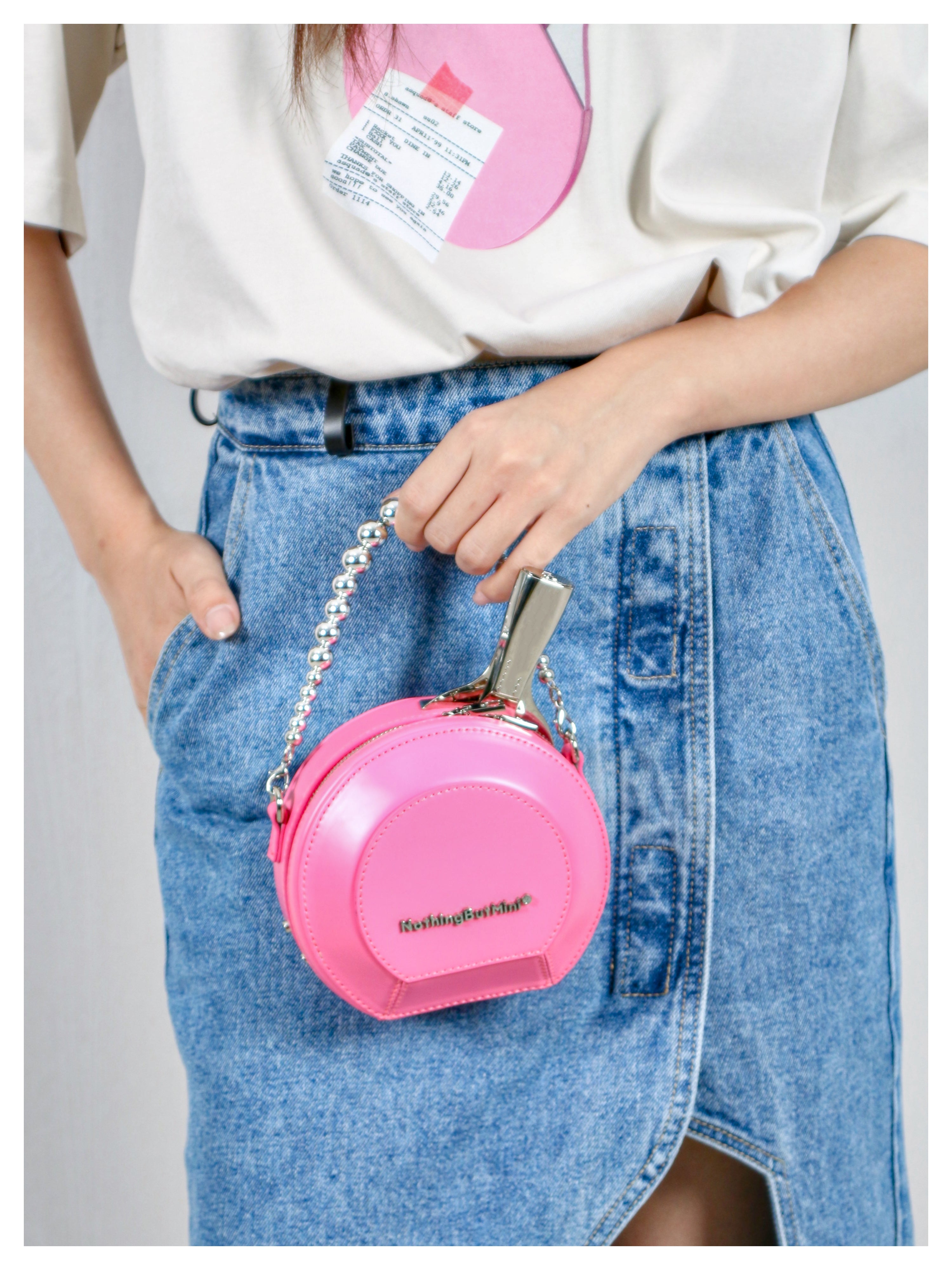 sobershy×nothingbutmini mini racket bag(Fluorescent Pink）