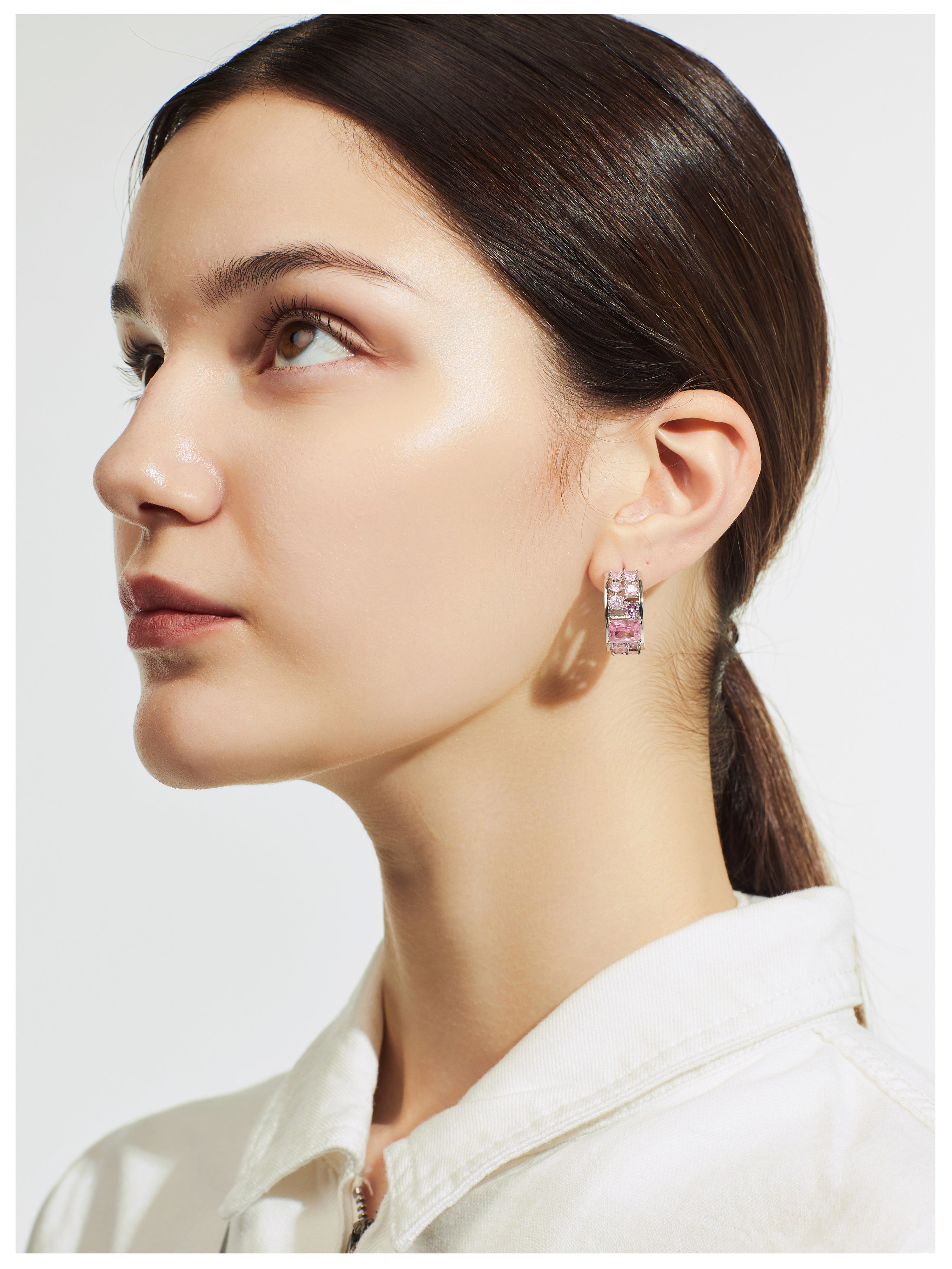Scattered Zircon Earrings（Crystal Pink）
