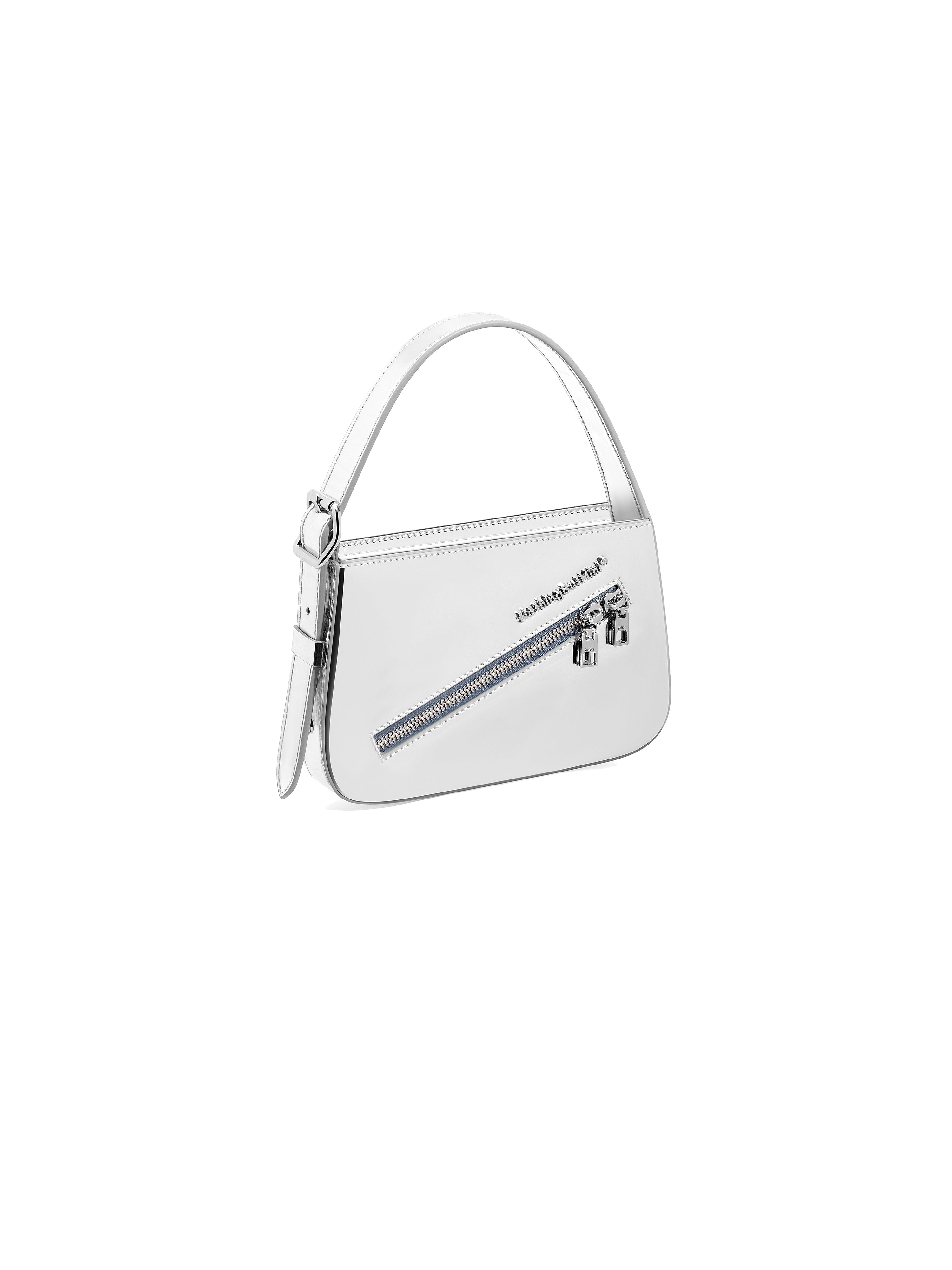 NBM 2024 Incline Zipper Handbag (Mirror Silver)