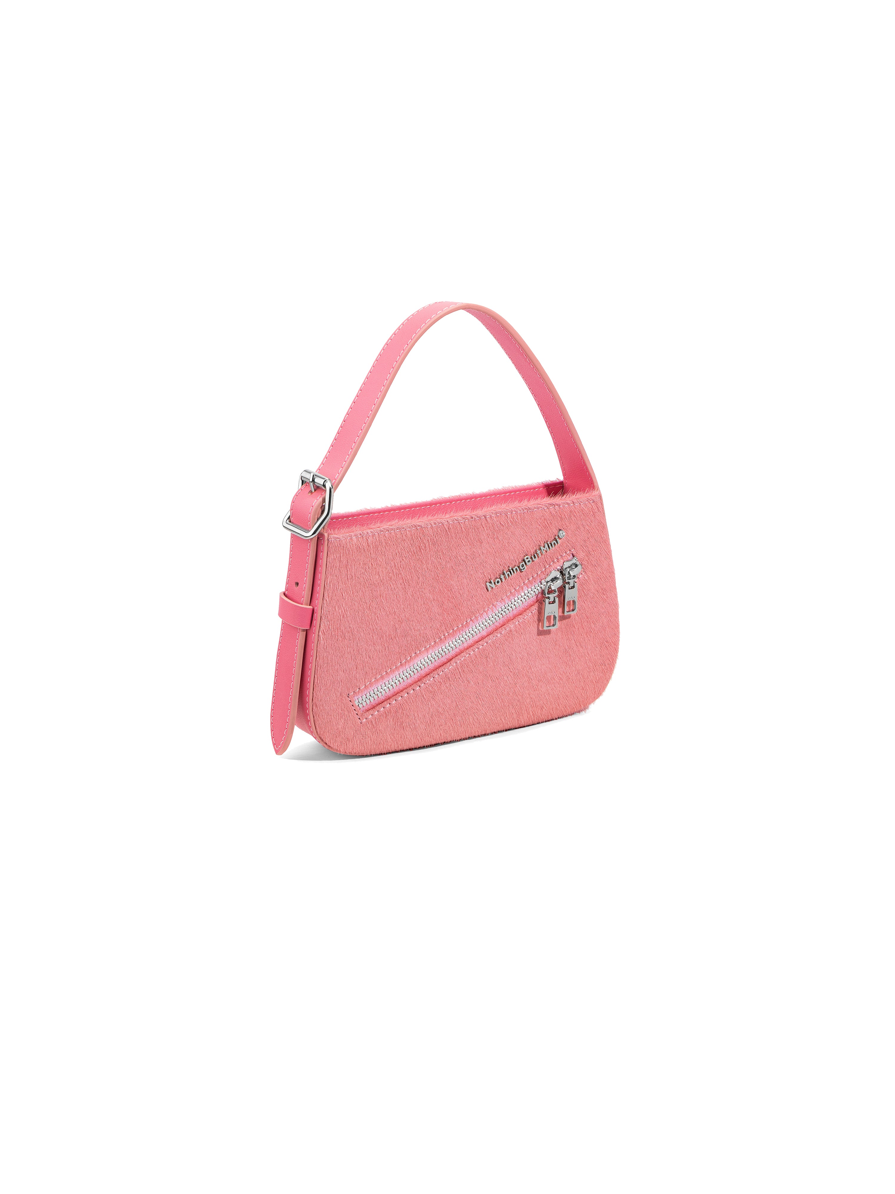 NBM 2024 Incline Zipper Handbag (Horsehair Powder)