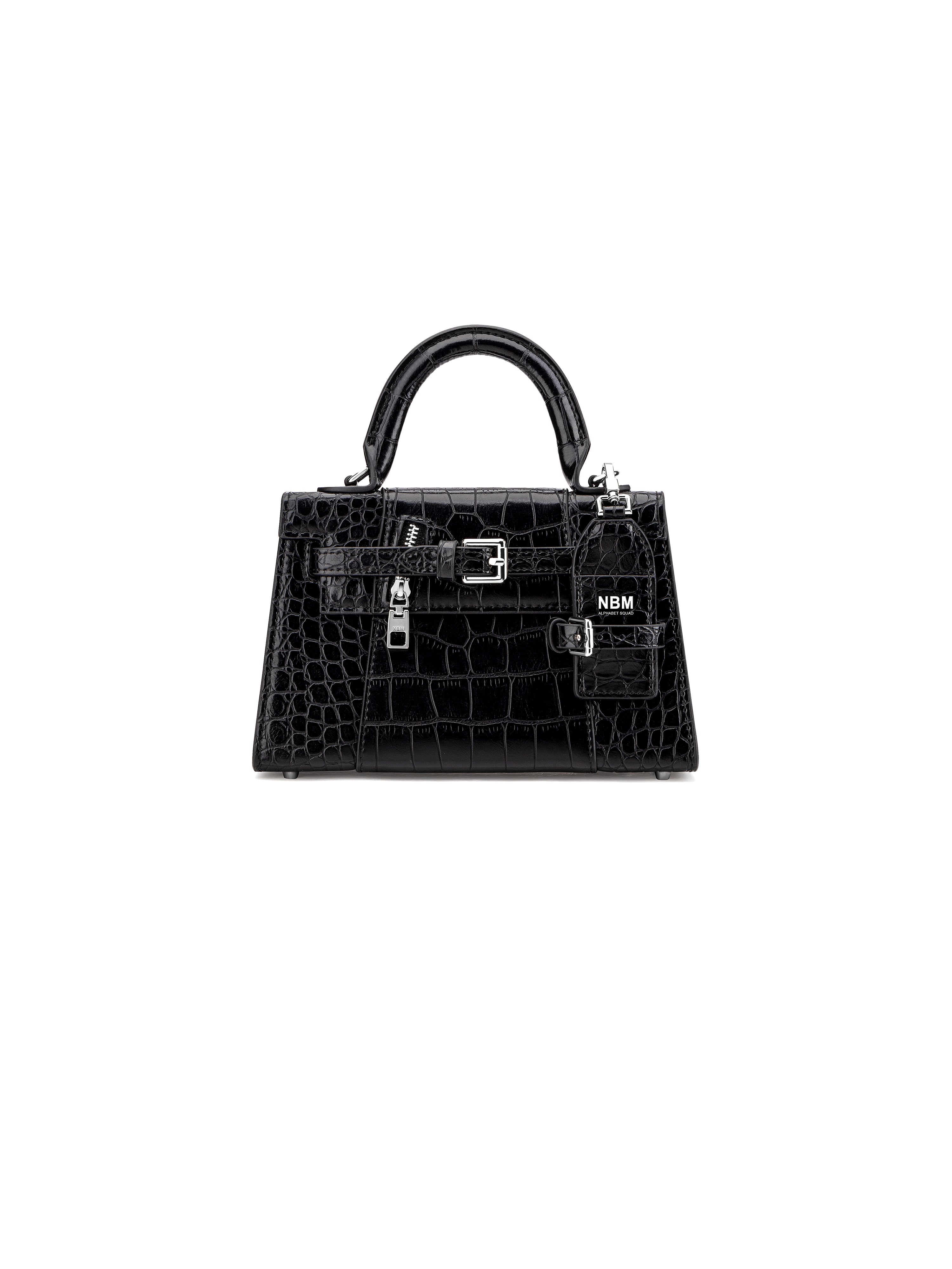 NBM 2024 AlmostKelly Handbag (Crocodile Black）
