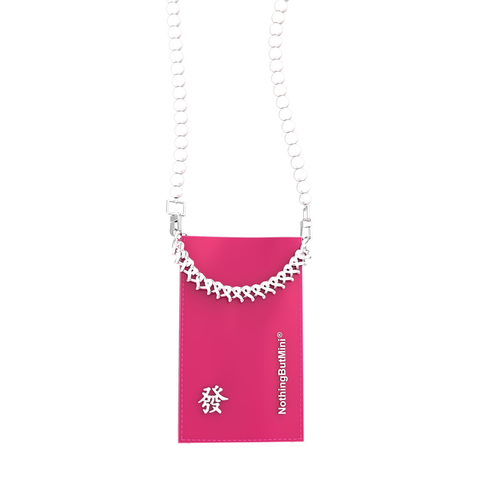 NBM 2024 "MAKE ME RICH" Cowhide Phone Bag (Rose）