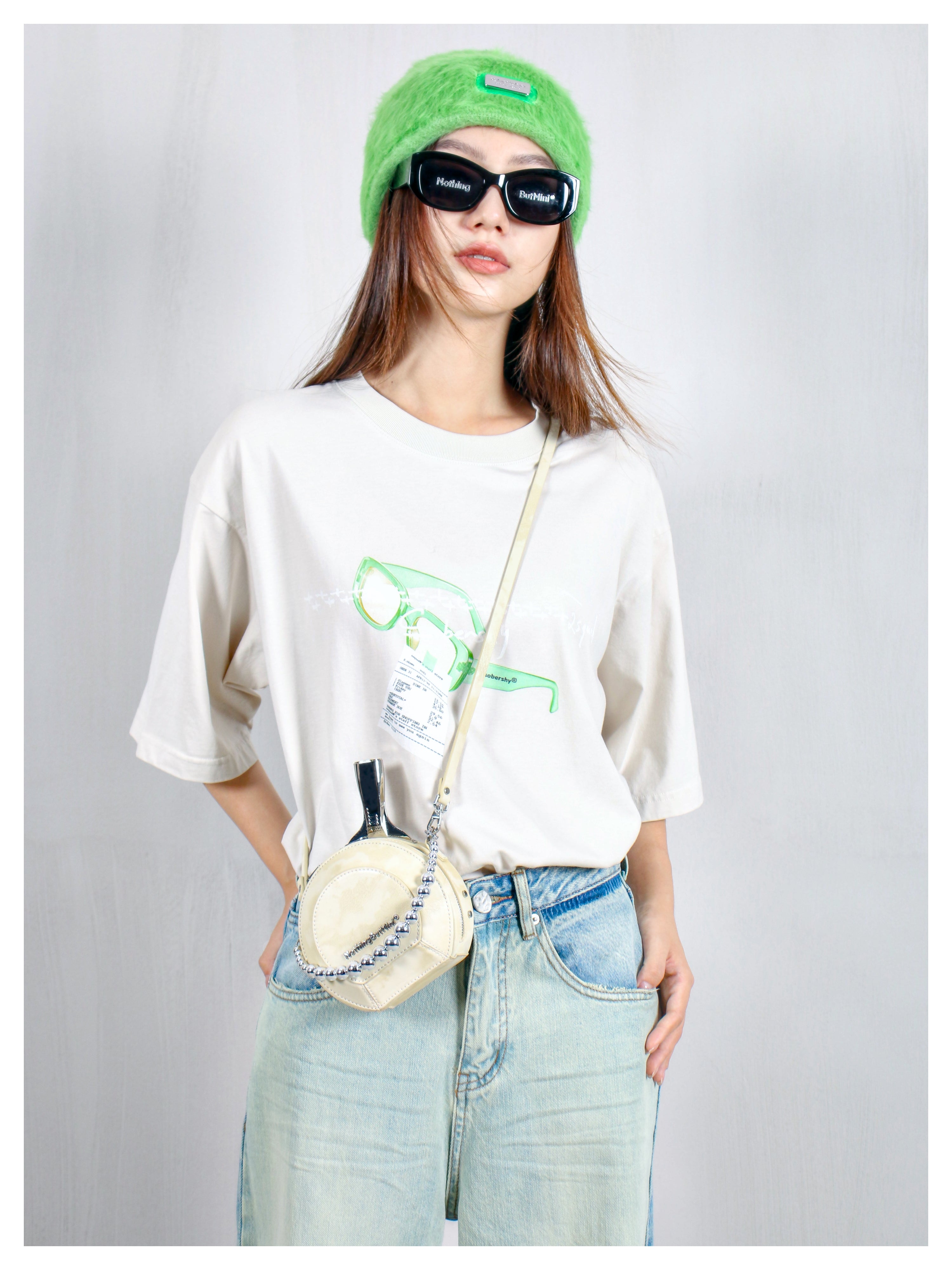 sobershy×nothingbutmini mini racket bag(Desert White）