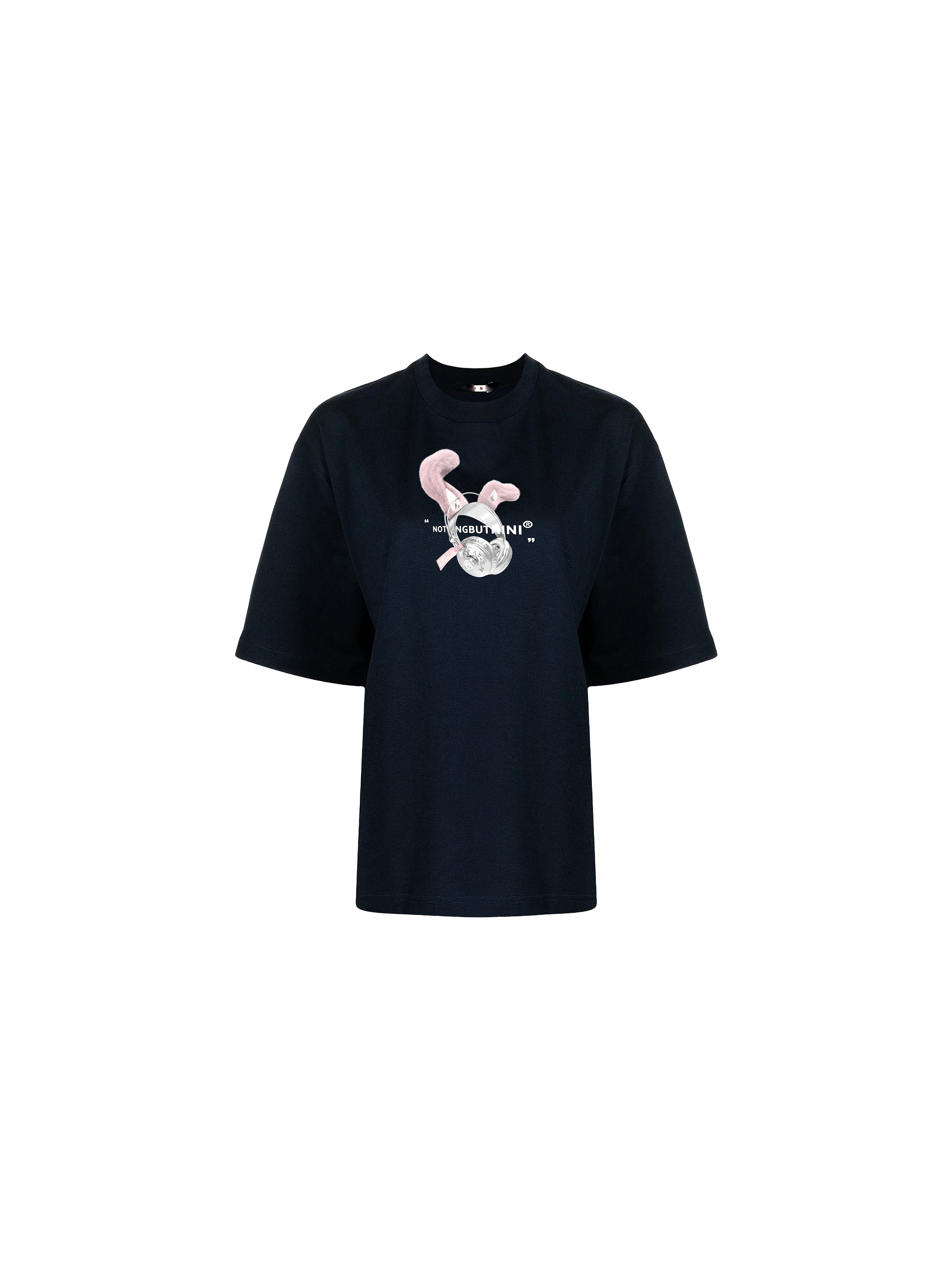 ASQUAD®×NBM rabbit metal earphone T-shirt（Blue）