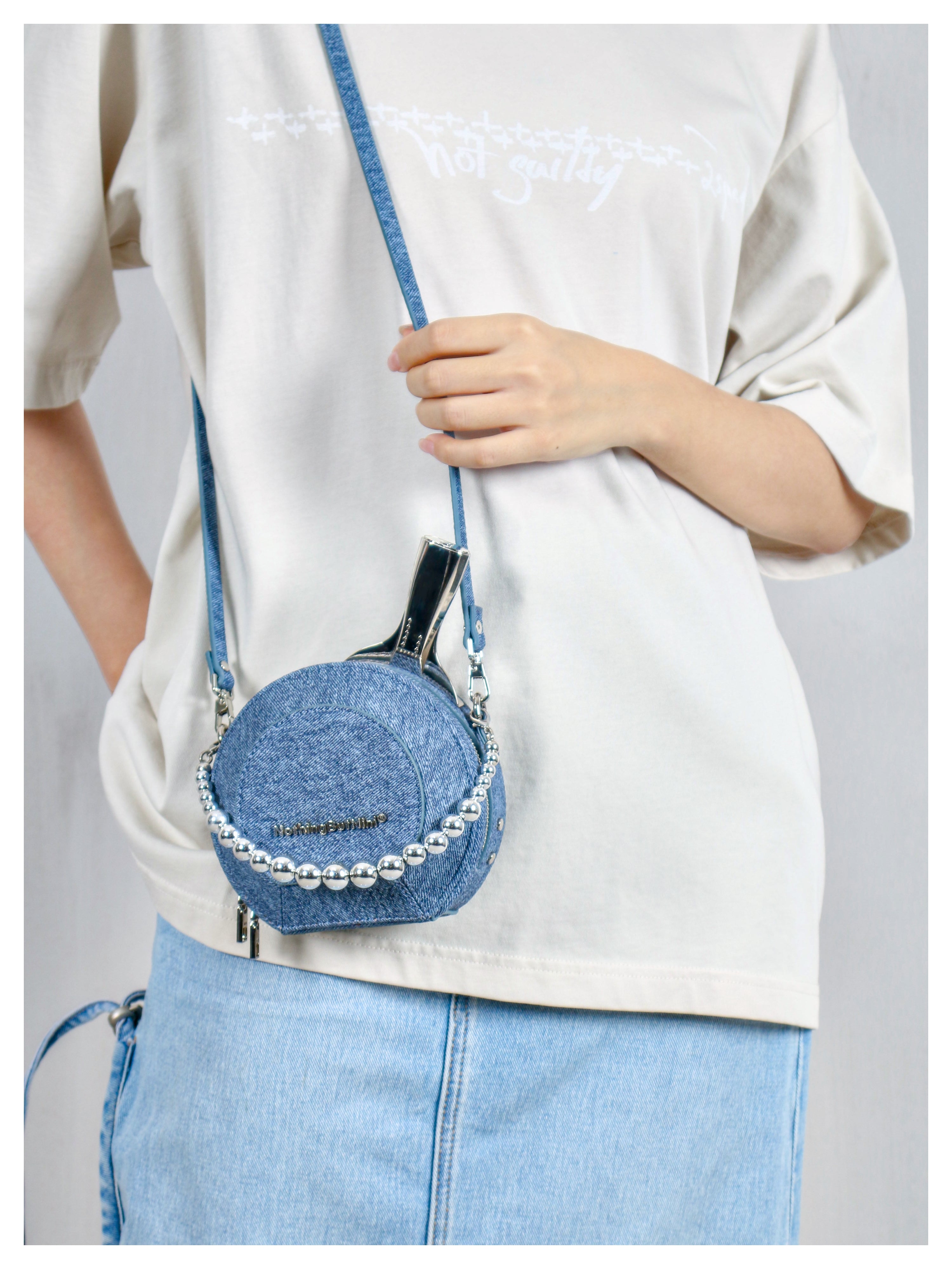 sobershy×nothingbutmini mini racket bag(Denim）