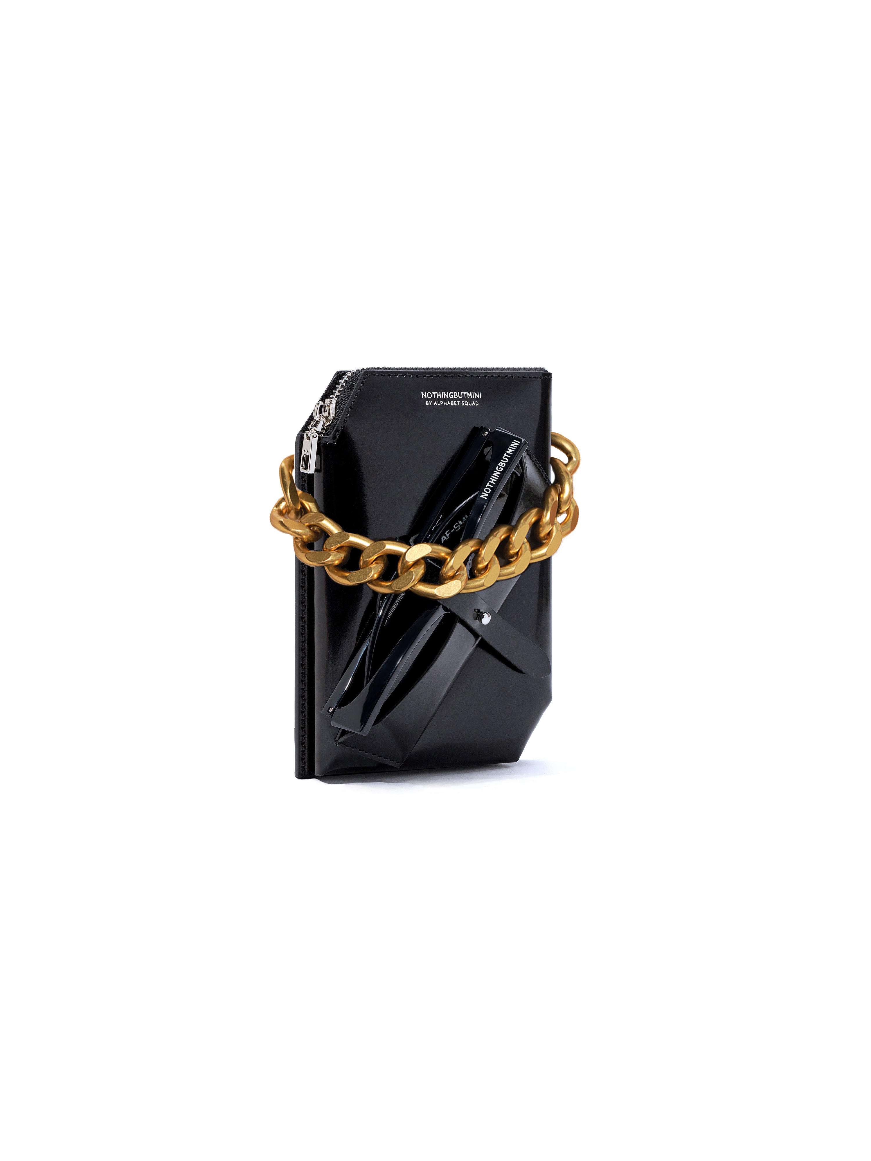 1218 NBM Sun Glasses Bag（Black Patent Leather）