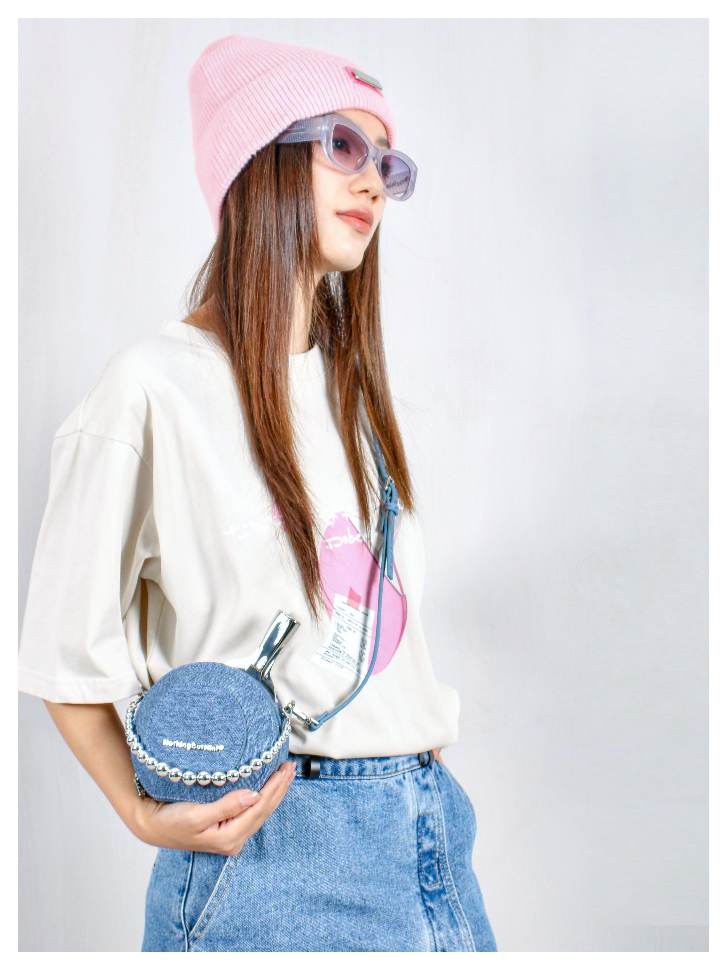 sobershy×nothingbutmini mini racket bag(Denim）
