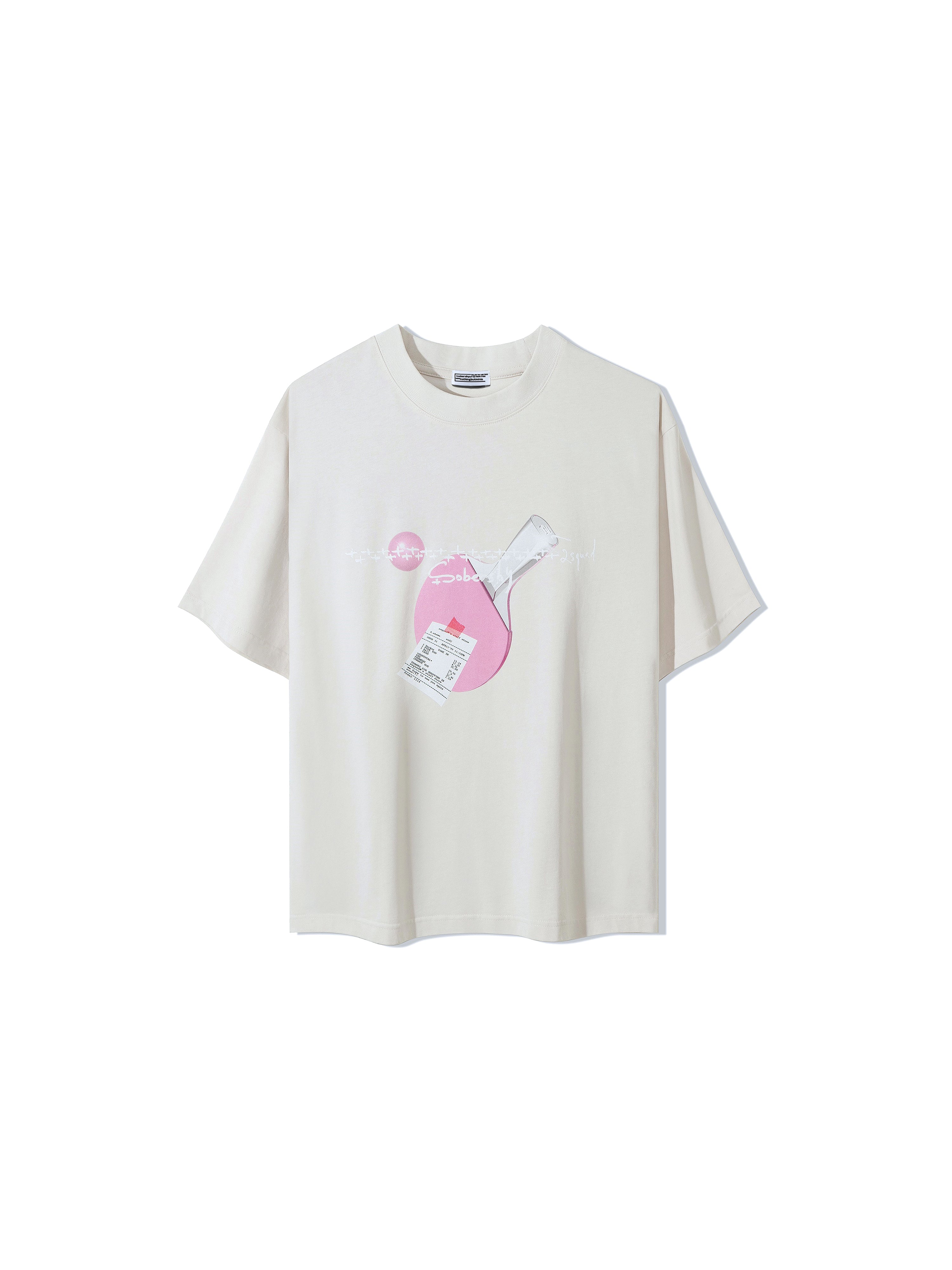 sobershy×nothingbutmini  "the game" racket T-shirt