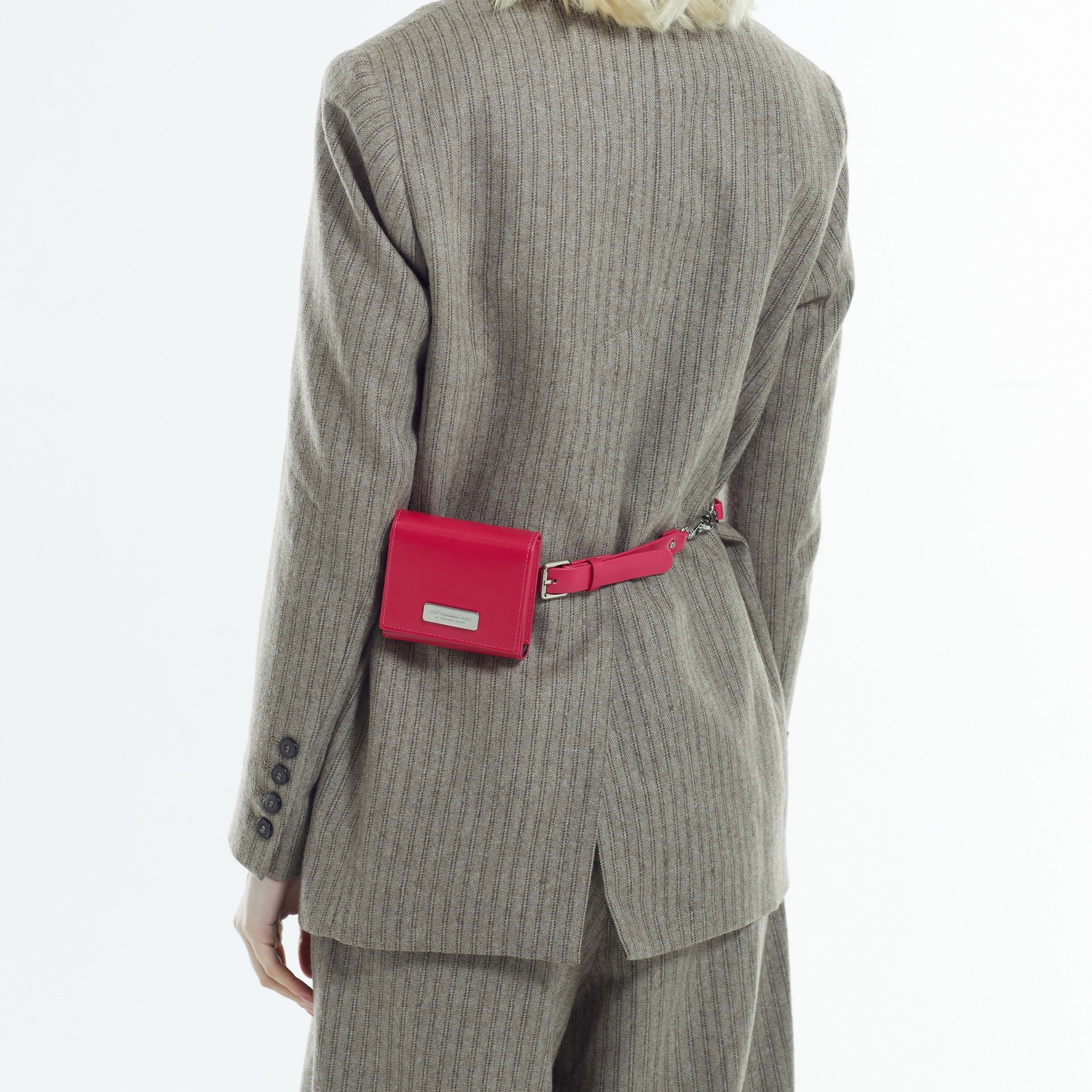 NBM metal logo belt + Mini Bag (Rose)