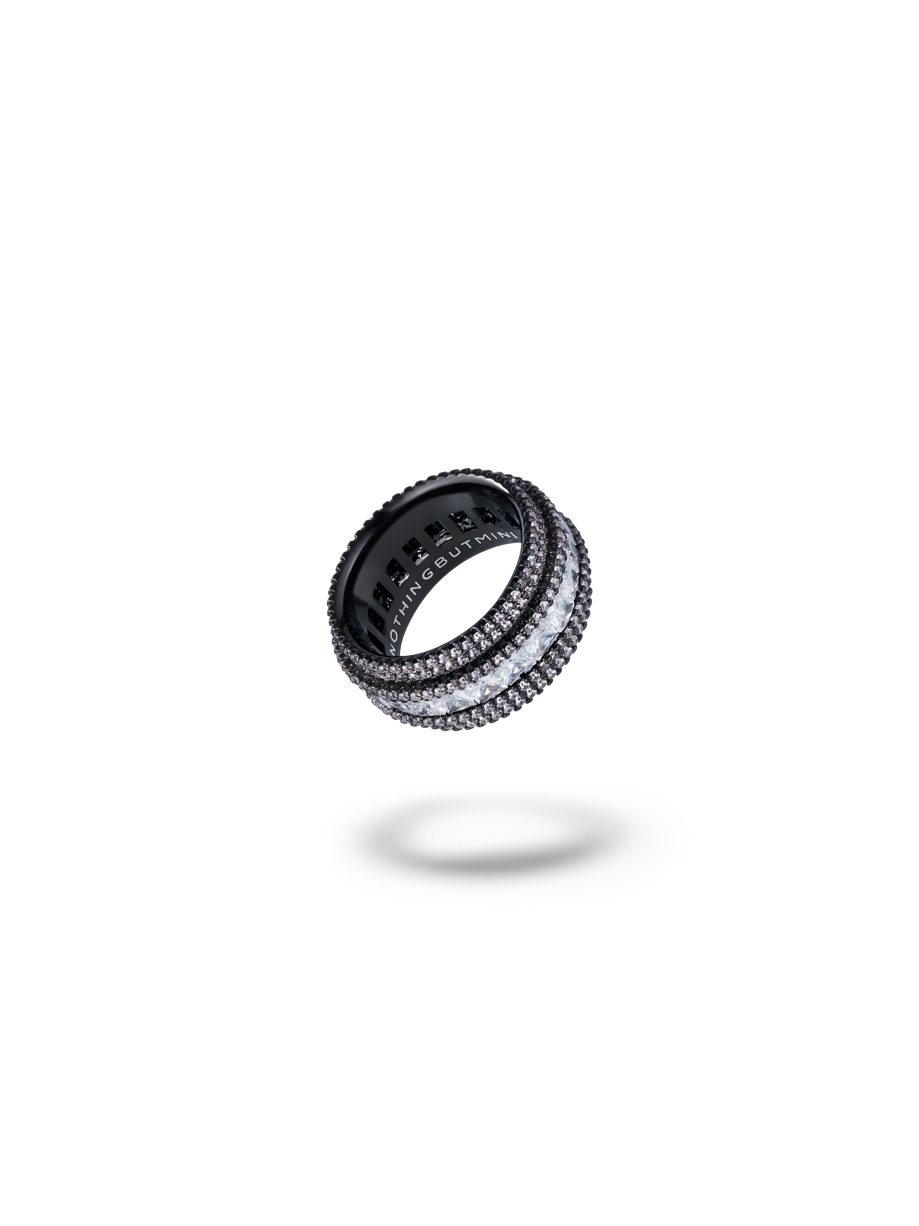 Pave Shine "Star-ring" Crystal Clear（Black night white star）