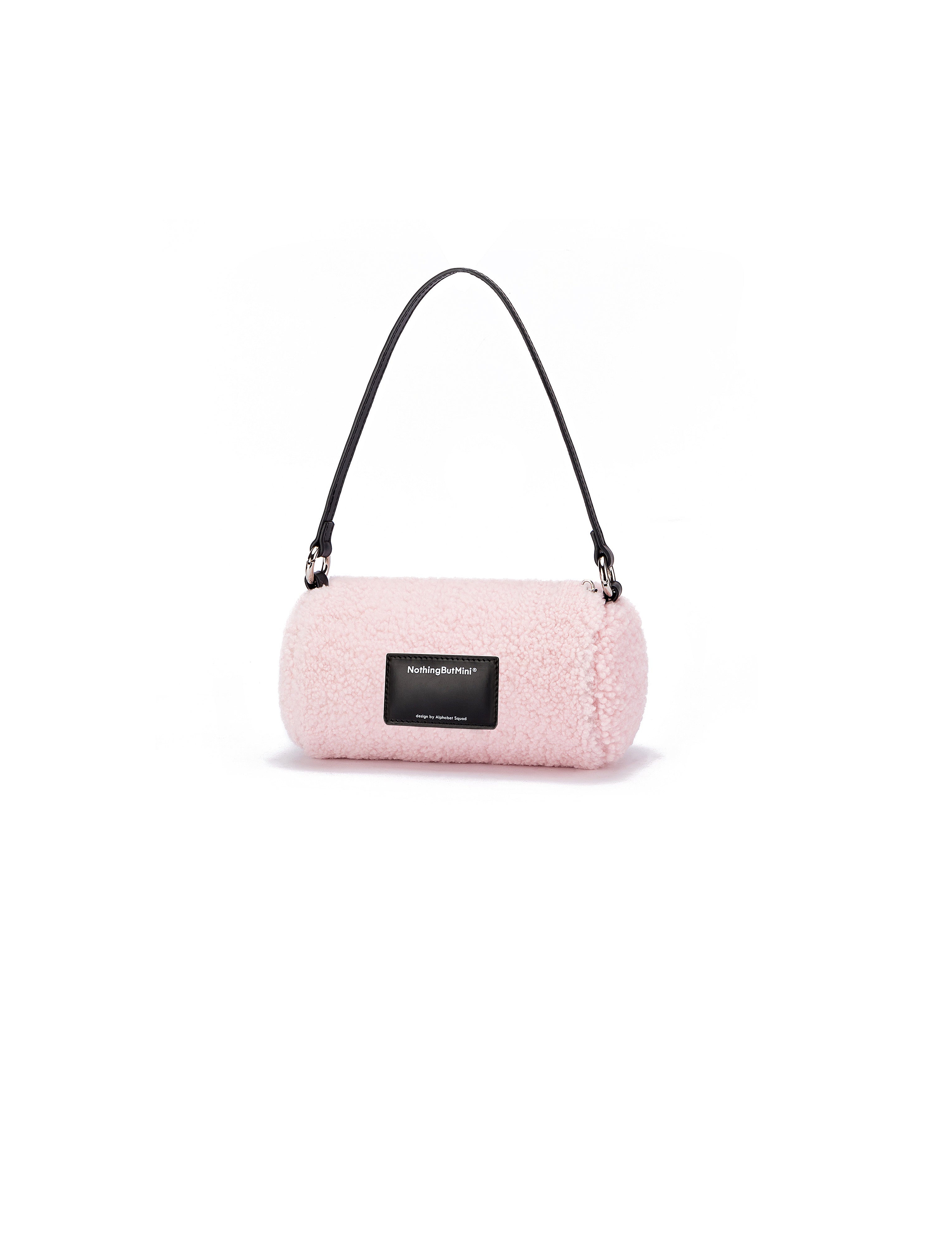 Sheep Fur Bowling Handbag (Pink)