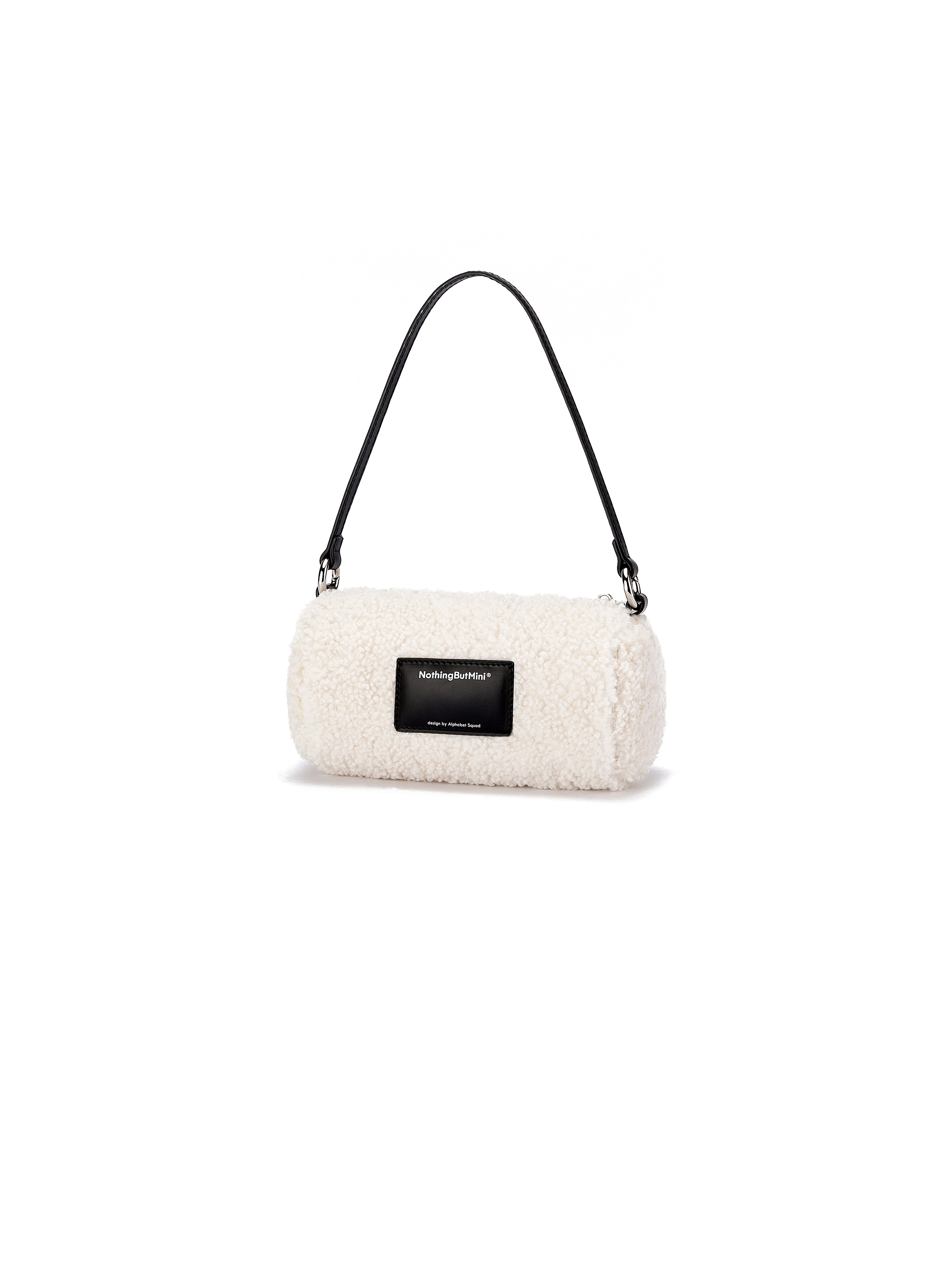 Sheep Fur Bowling Handbag (White)