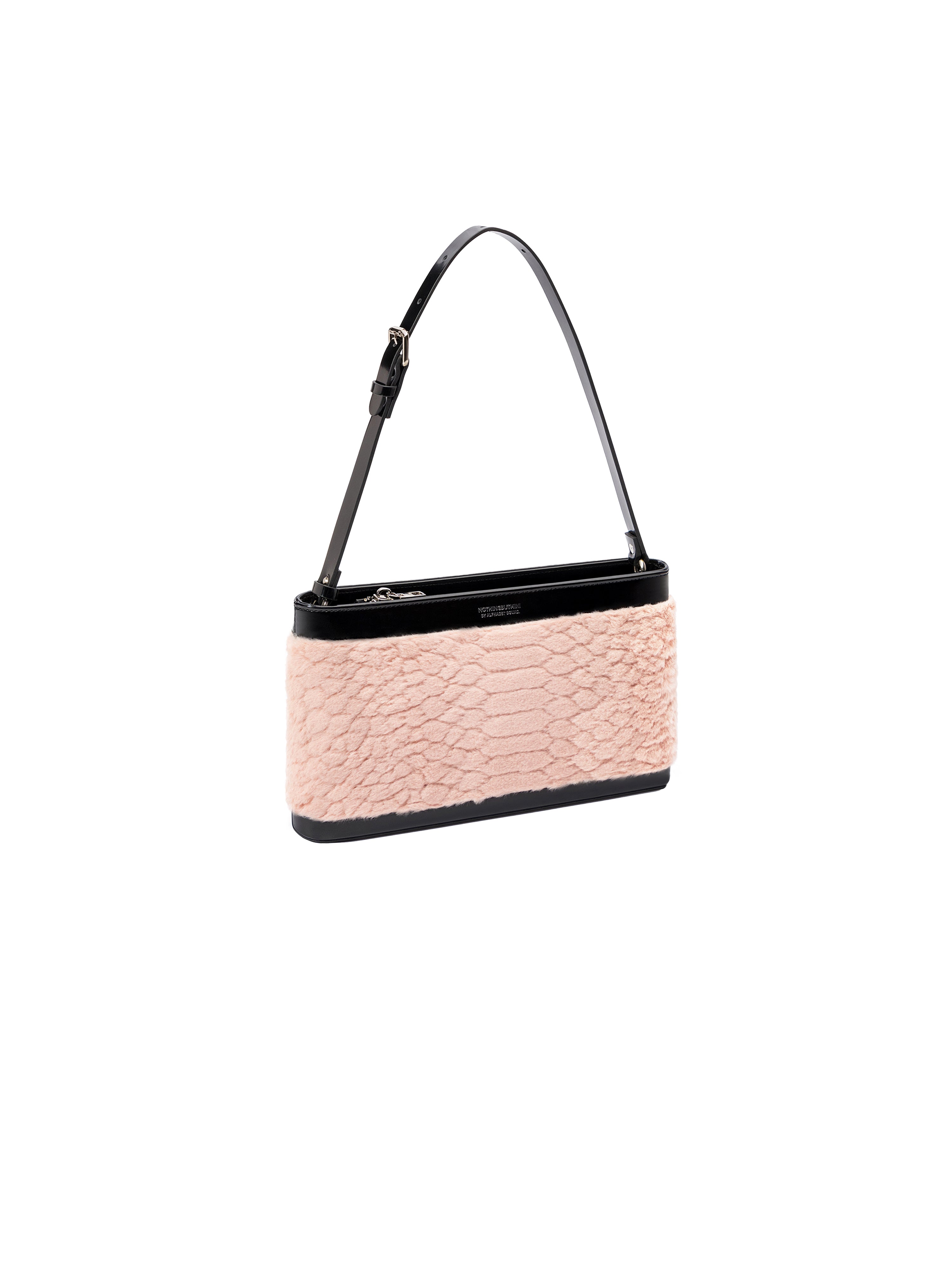 2315 Greenness Artificial Fur&Snake Pattern Bag (Pink)