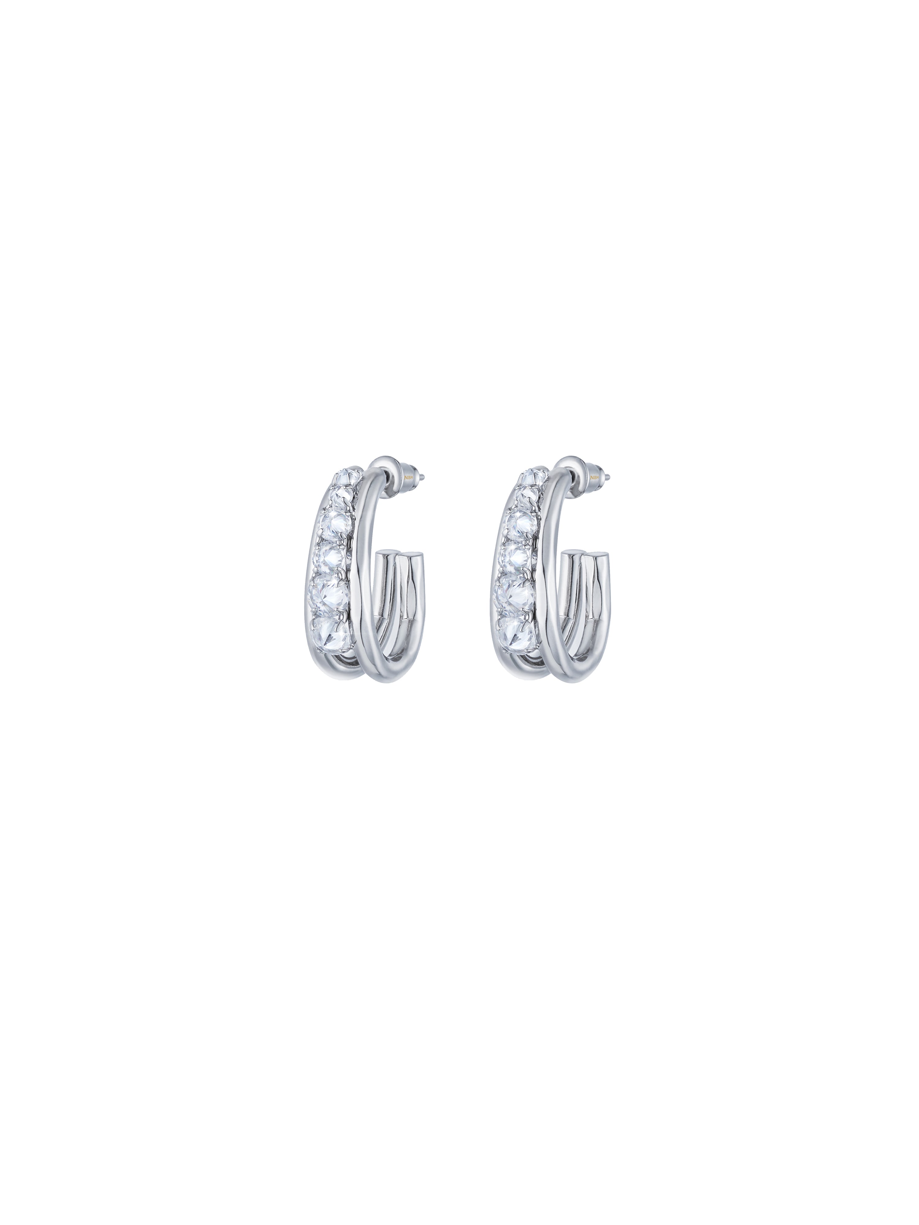 Minimalist crystal hoop Earrings