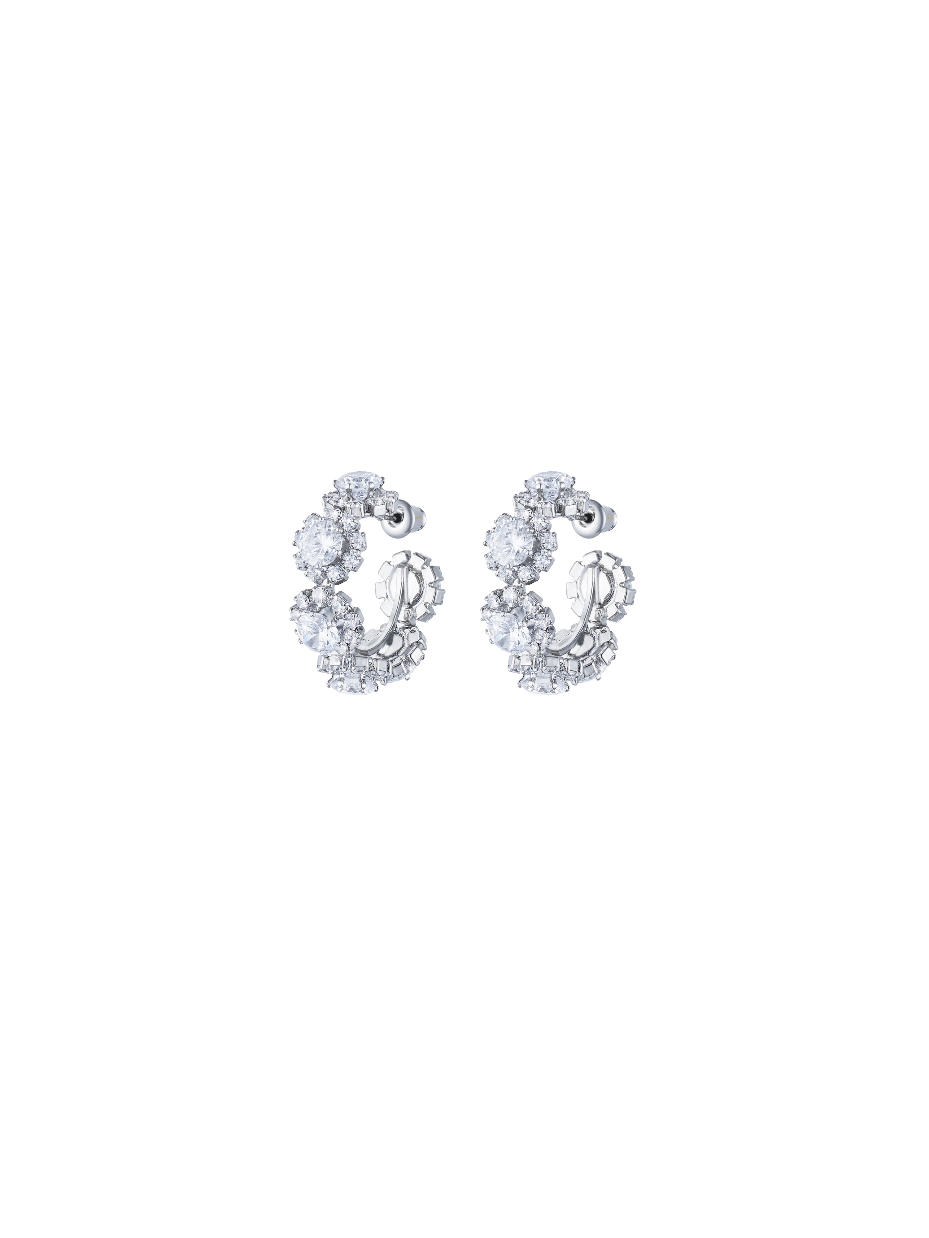 Crystal snowflake hoop Earrings