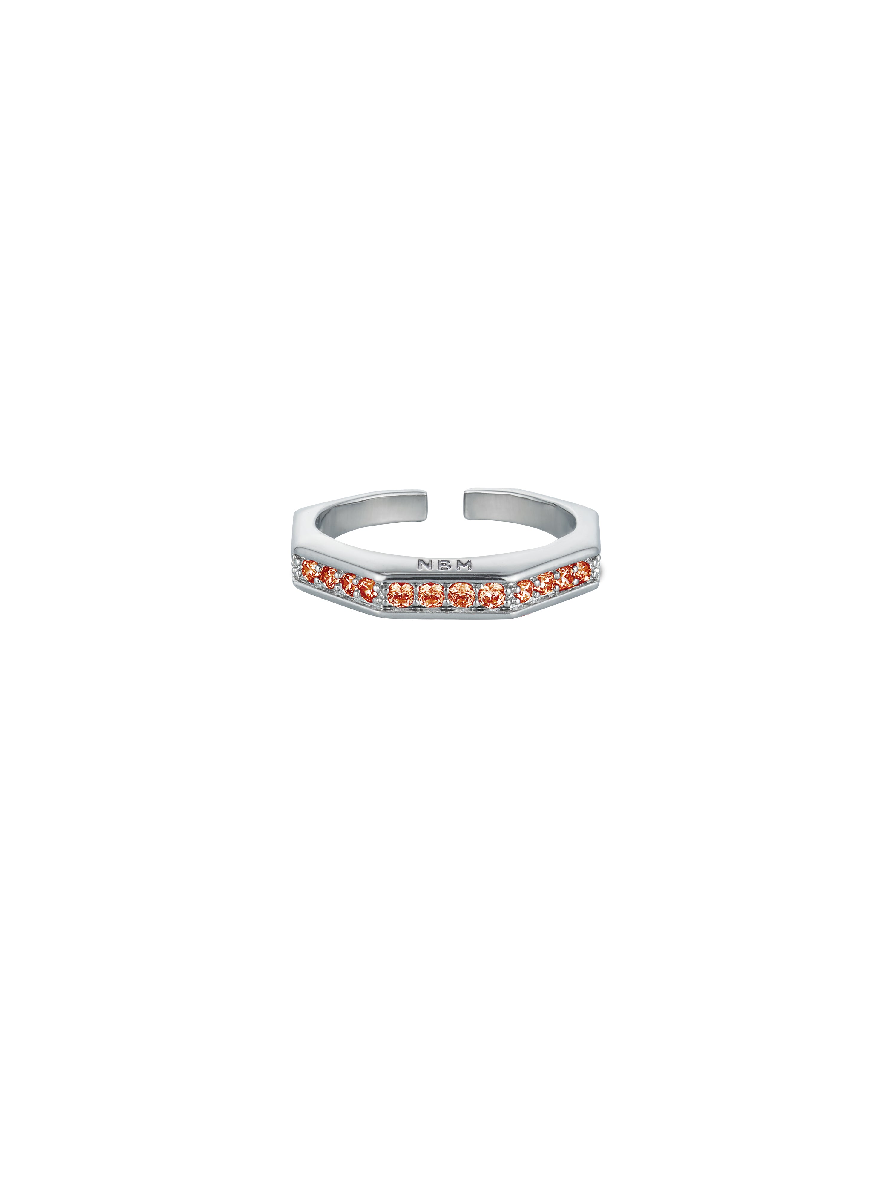 Gradient Zircon Ring（Amber Red）