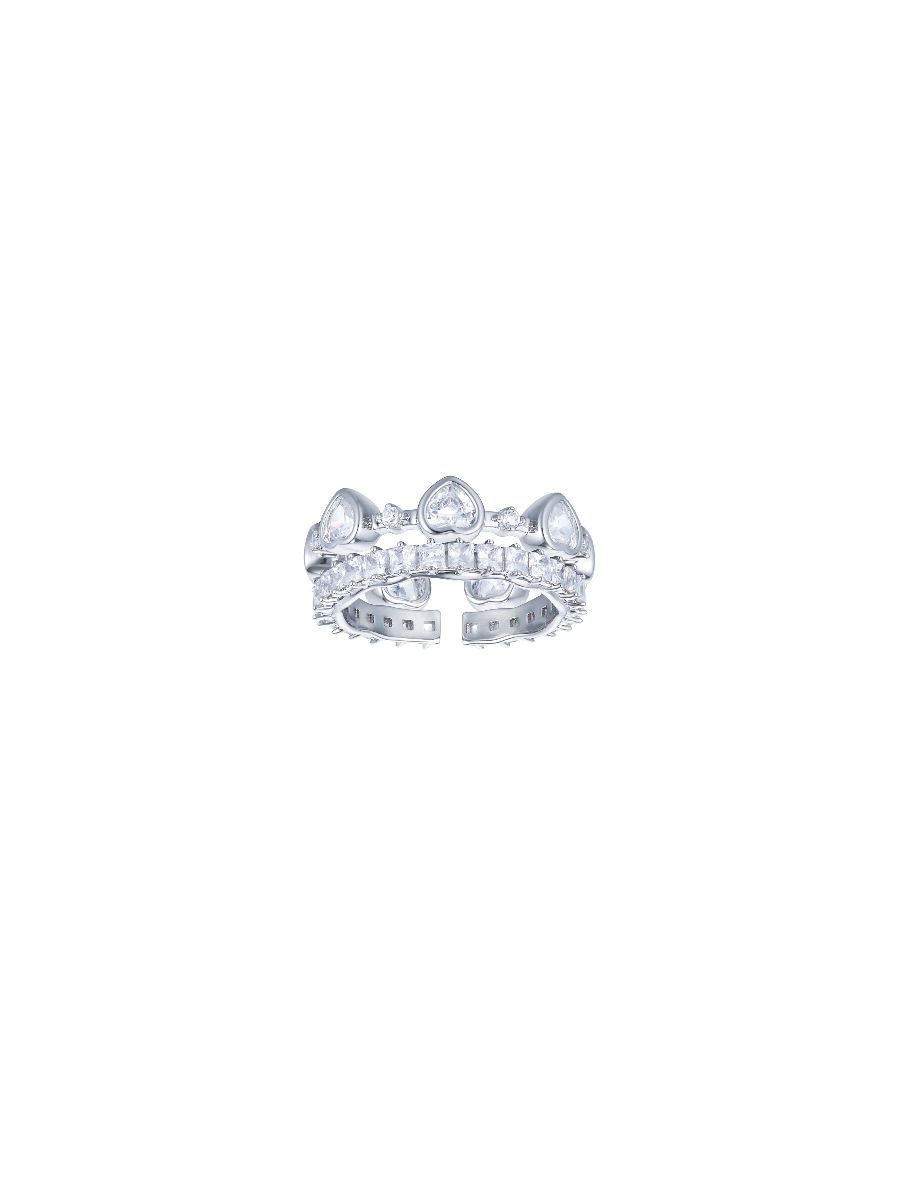 Heartshape set rings （Crystal Clear）