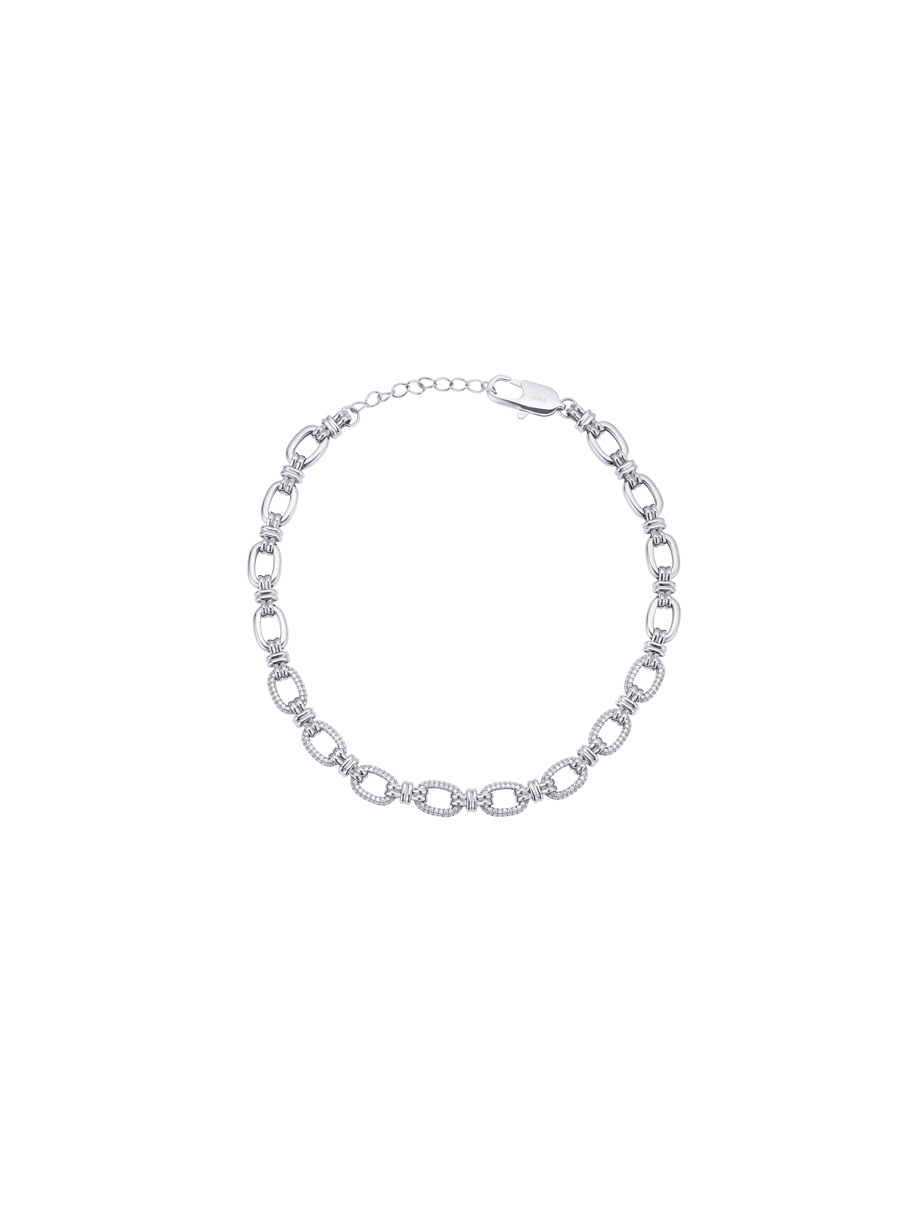 Halo zirconium cross pave necklace (Crystal Clear)