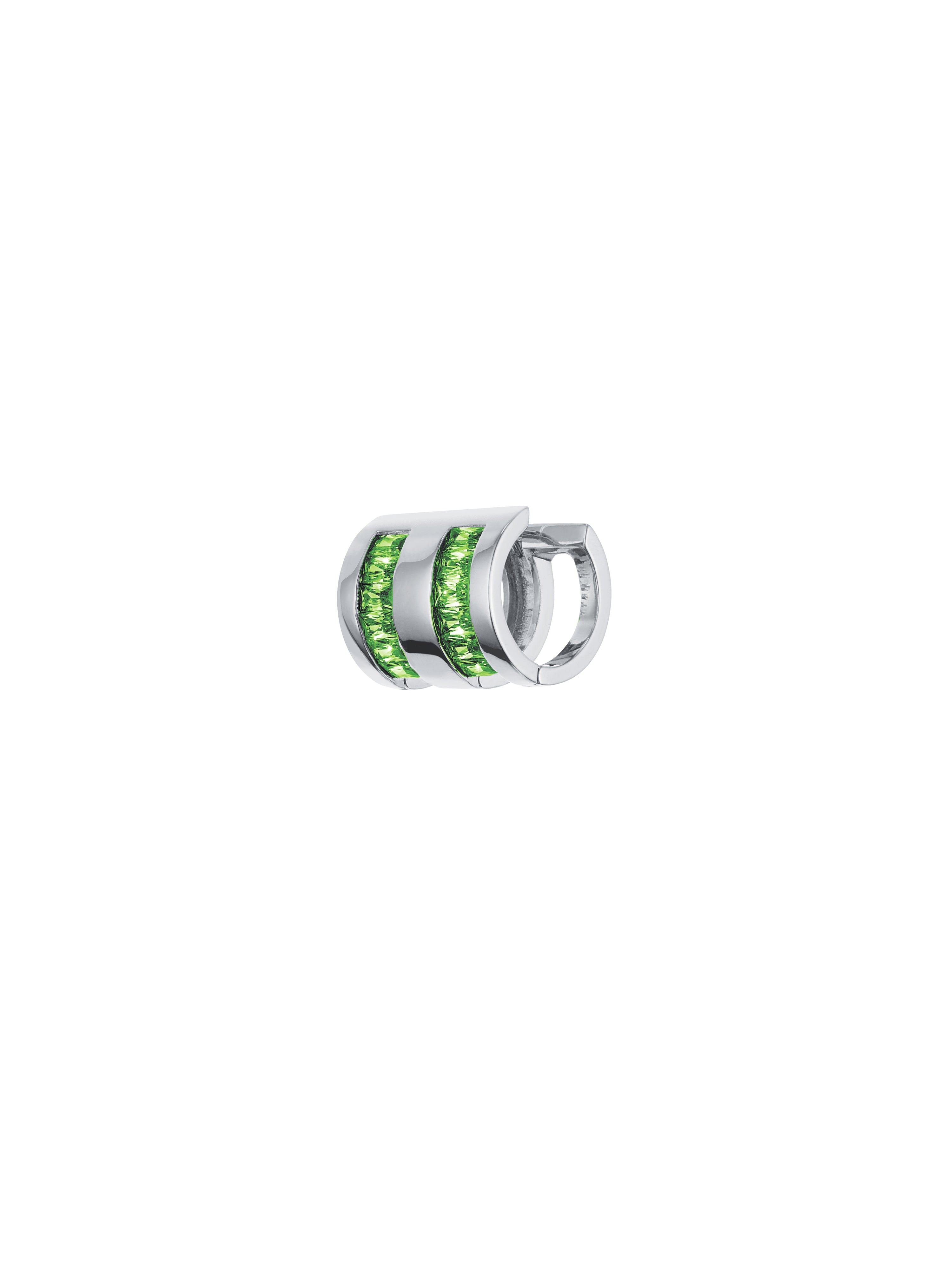 Inlaid Zircon Earrings（Jade Green）