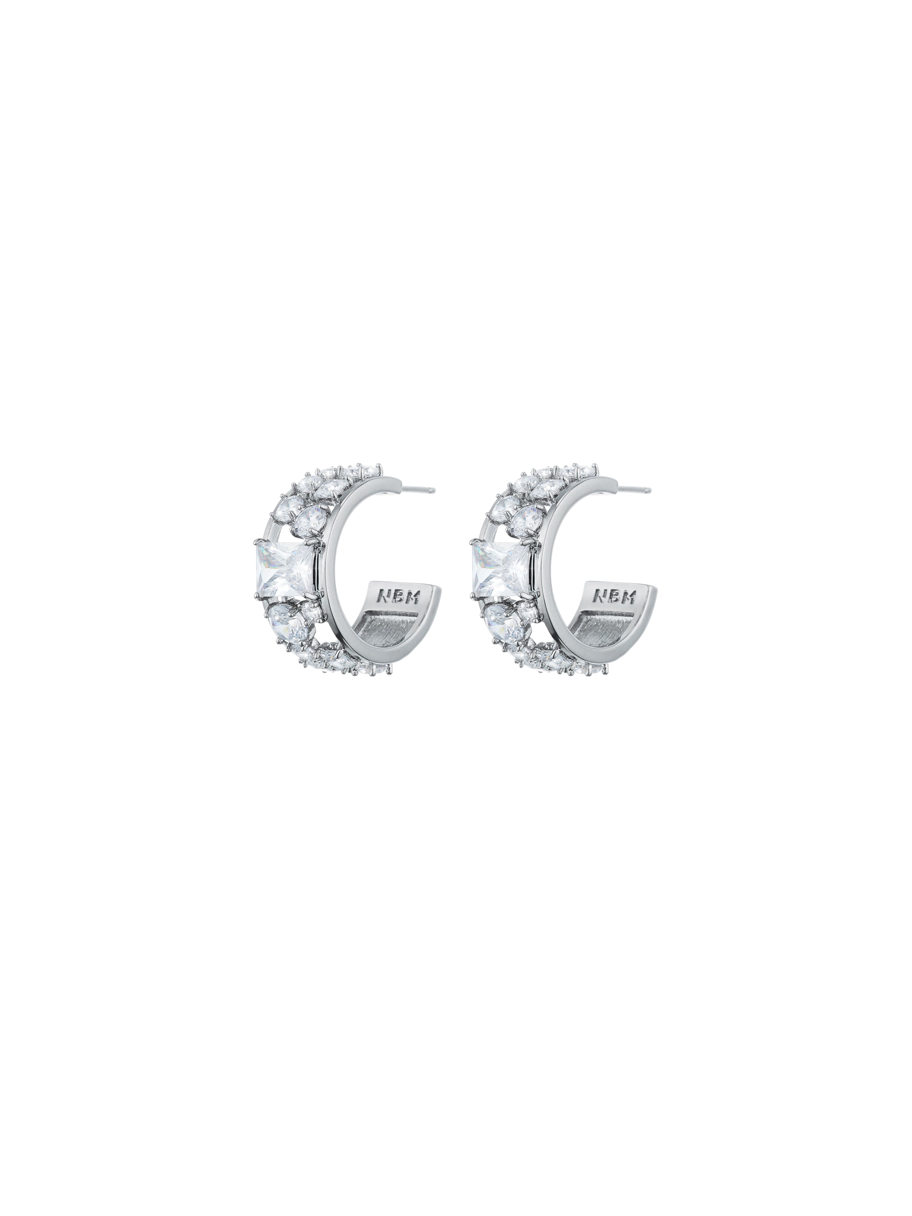 Scattered Zircon Earrings（Crystal Clear）