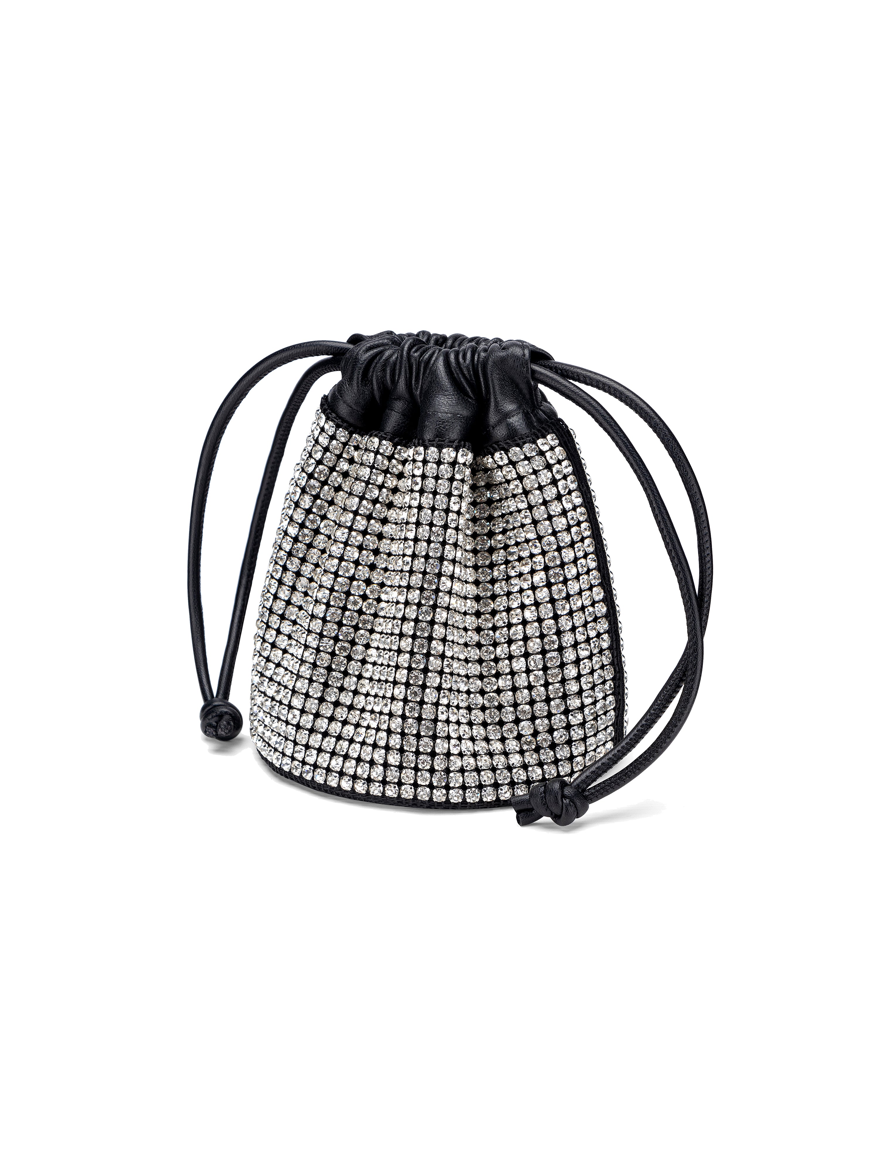 sobershy×nothingbutmini crystal embellished bucket bag(Crystal Clear)