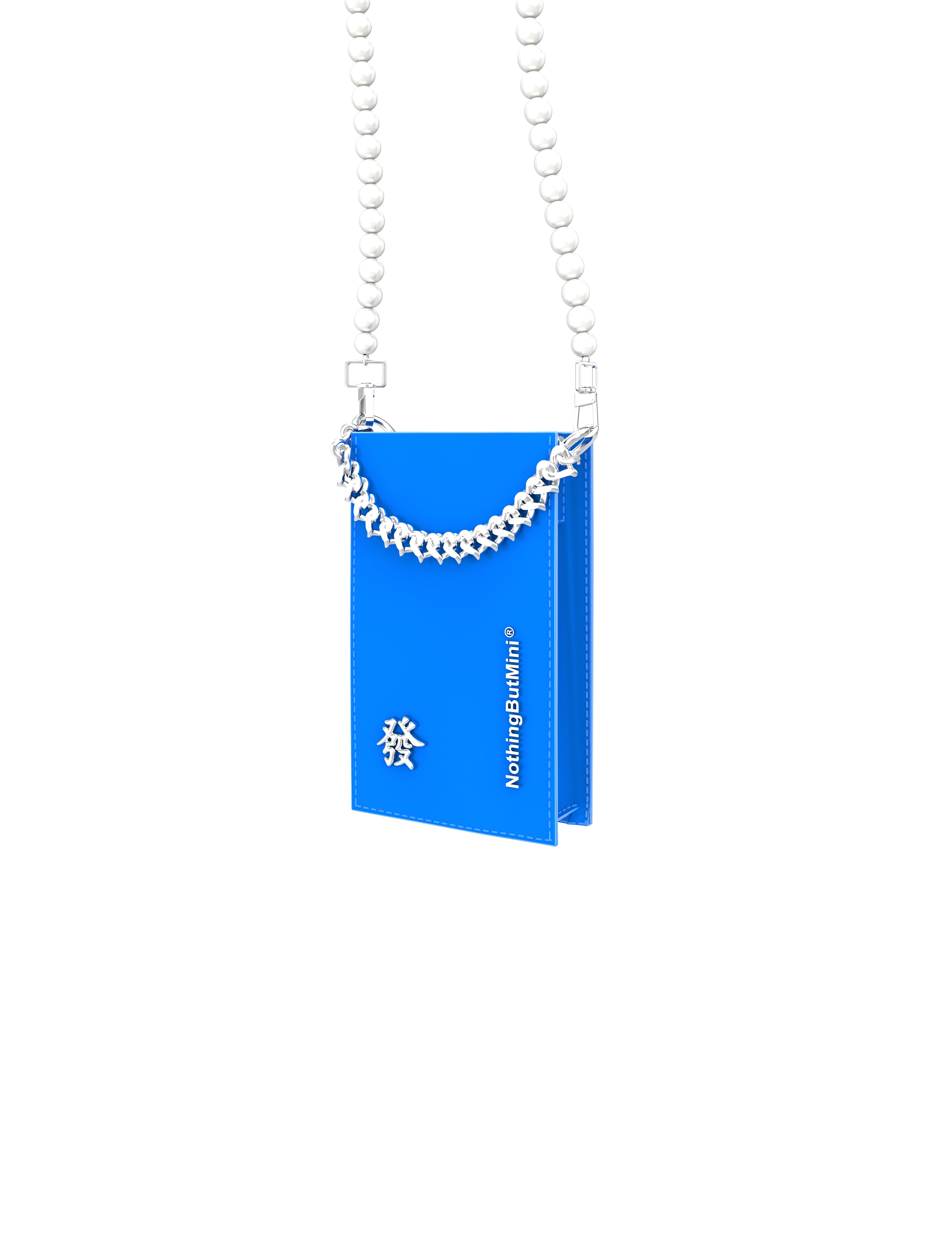 NBM 2024 "MAKE ME RICH" Cowhide Phone Bag (Rhine Blue）