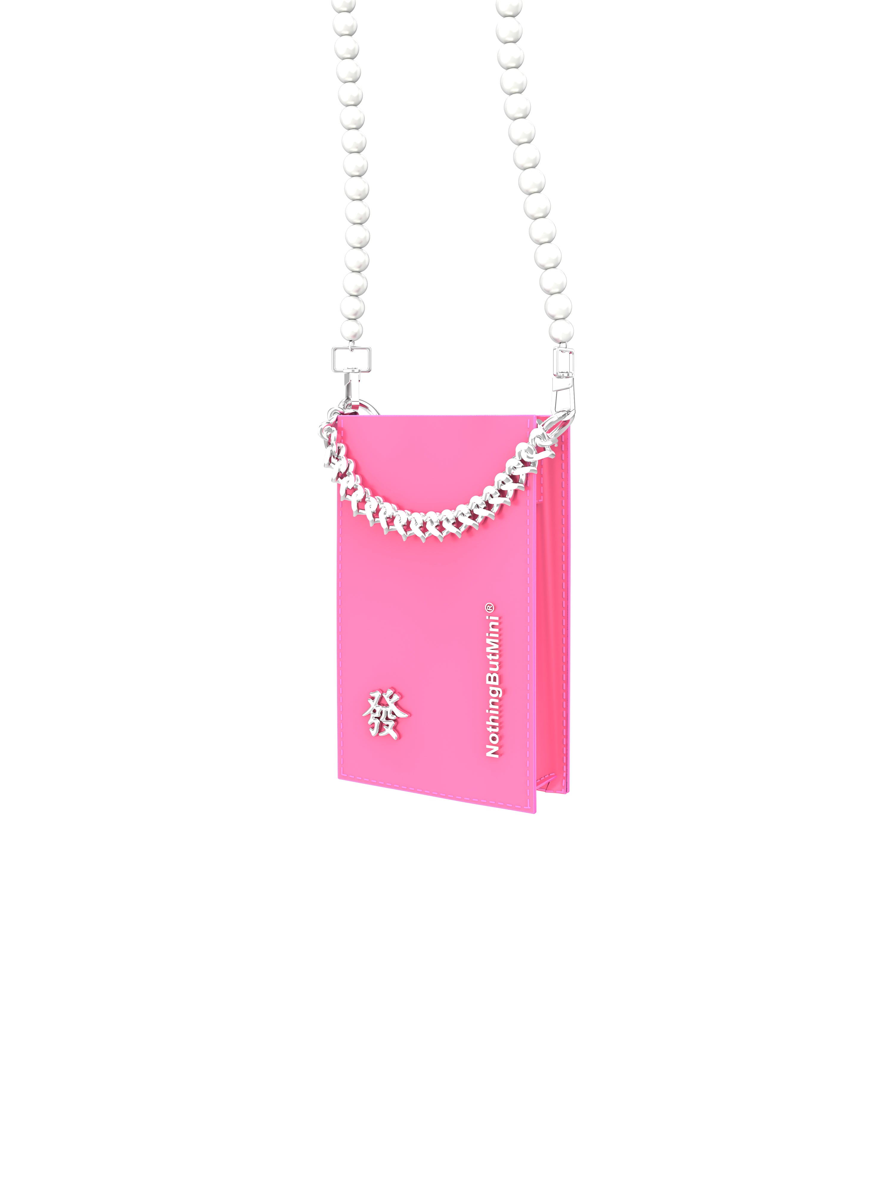 NBM 2024 "MAKE ME RICH" Cowhide Phone Bag (Fluorescent Powder)