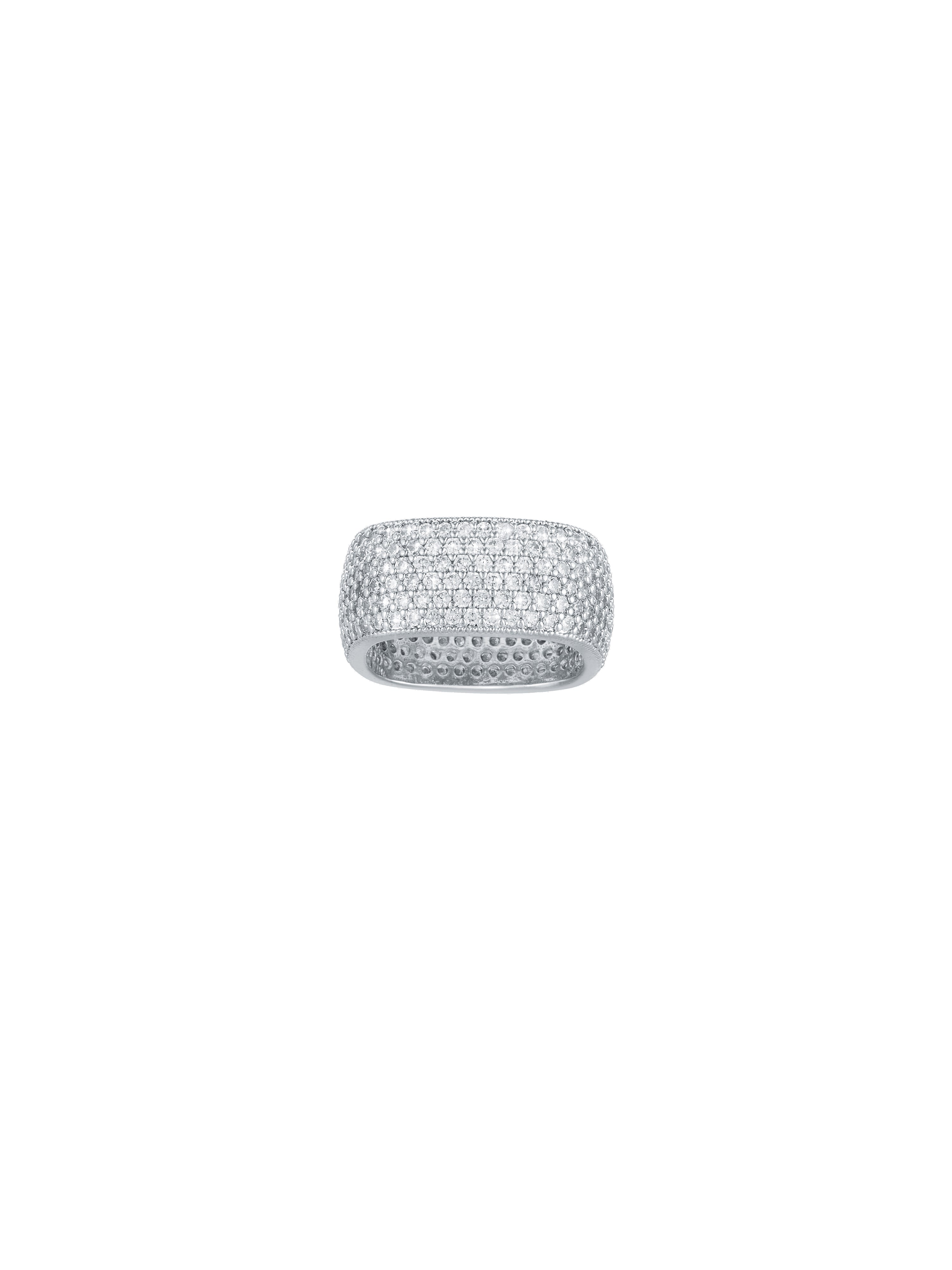 SkyStar Minimalist Square Ring (Platinum）