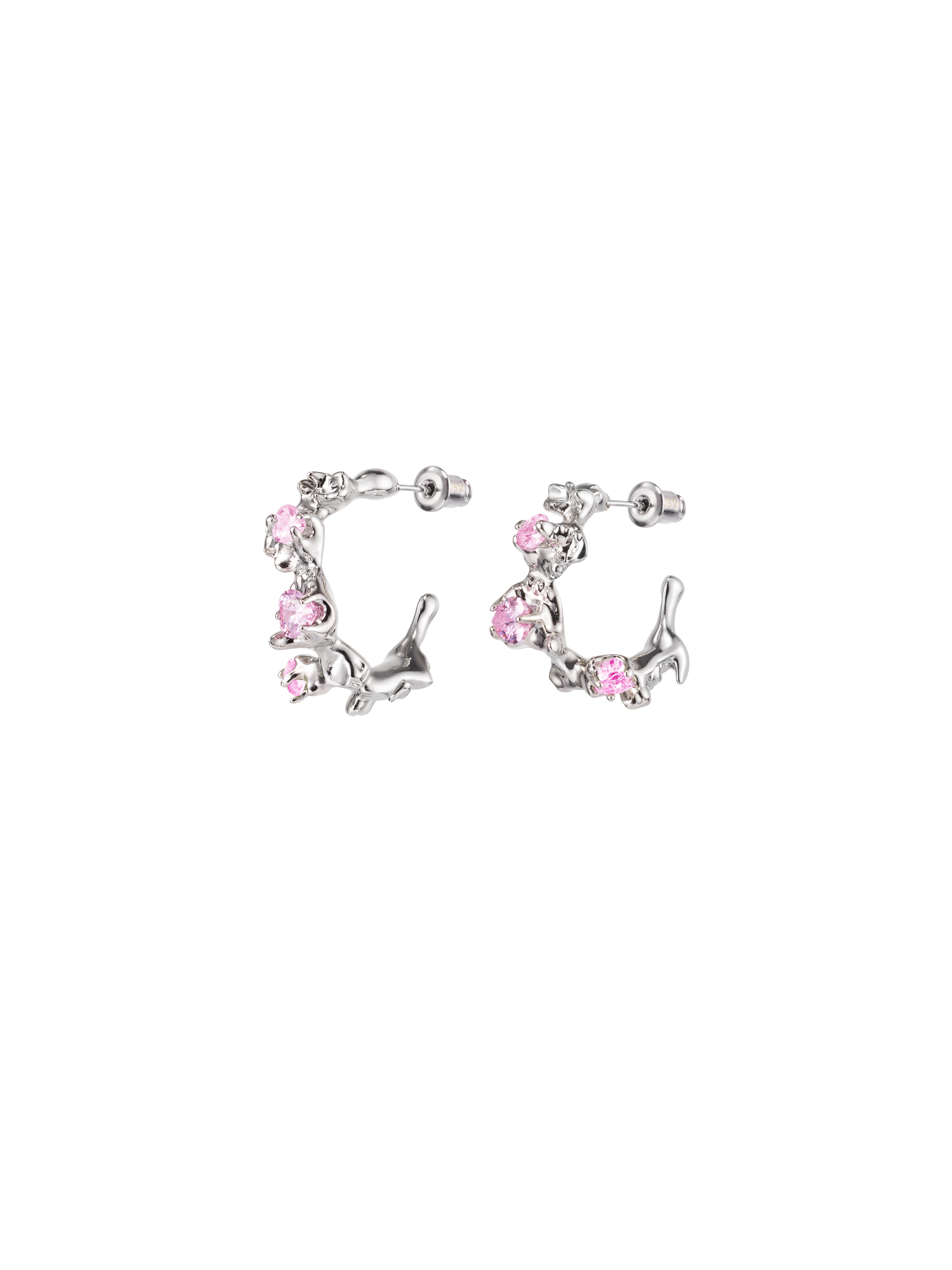 NBM 2024 Zircon Lava Earrings(Crystal Pink）