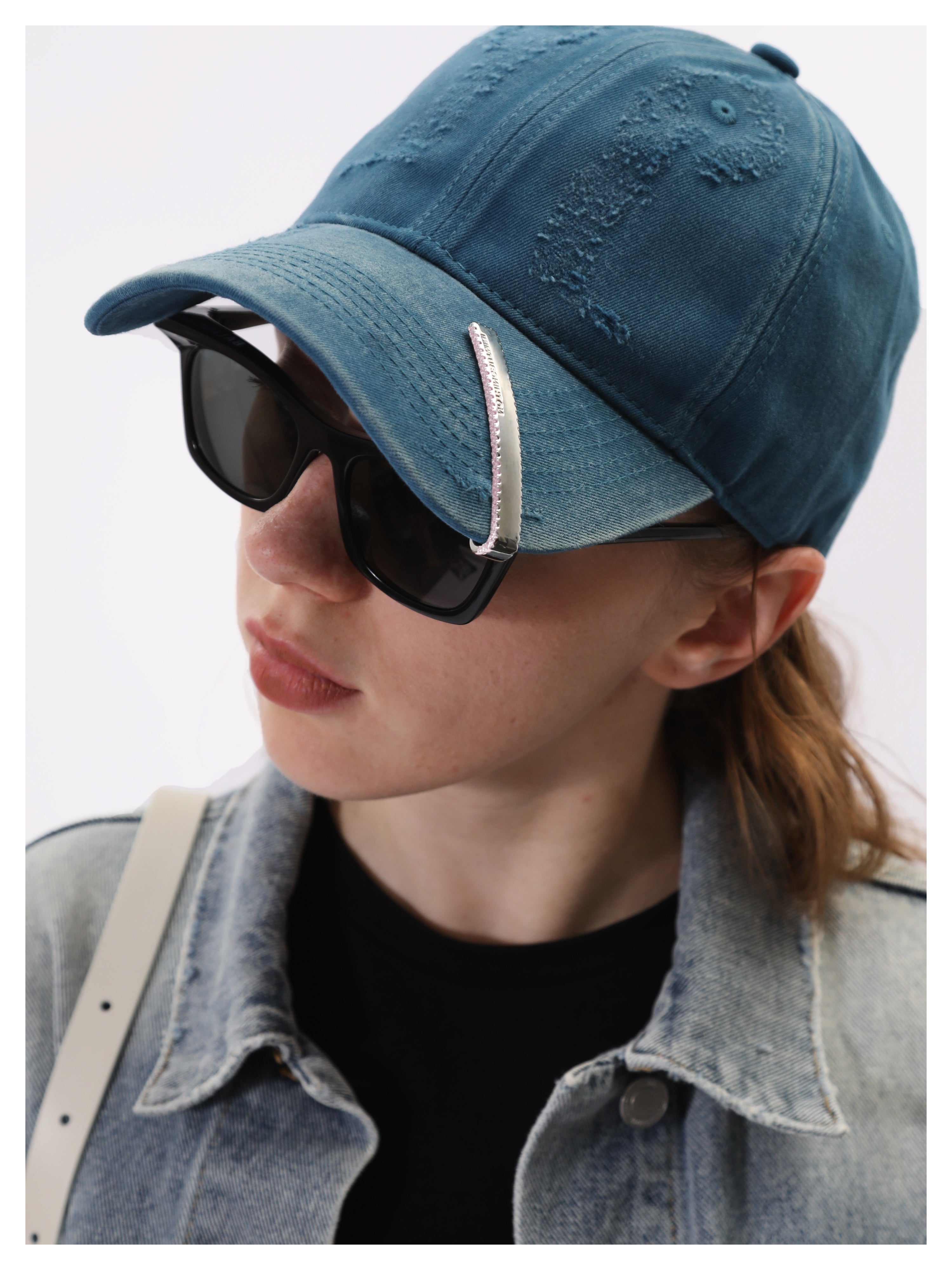 NBM metal brim clip Baseball cap (Blue)