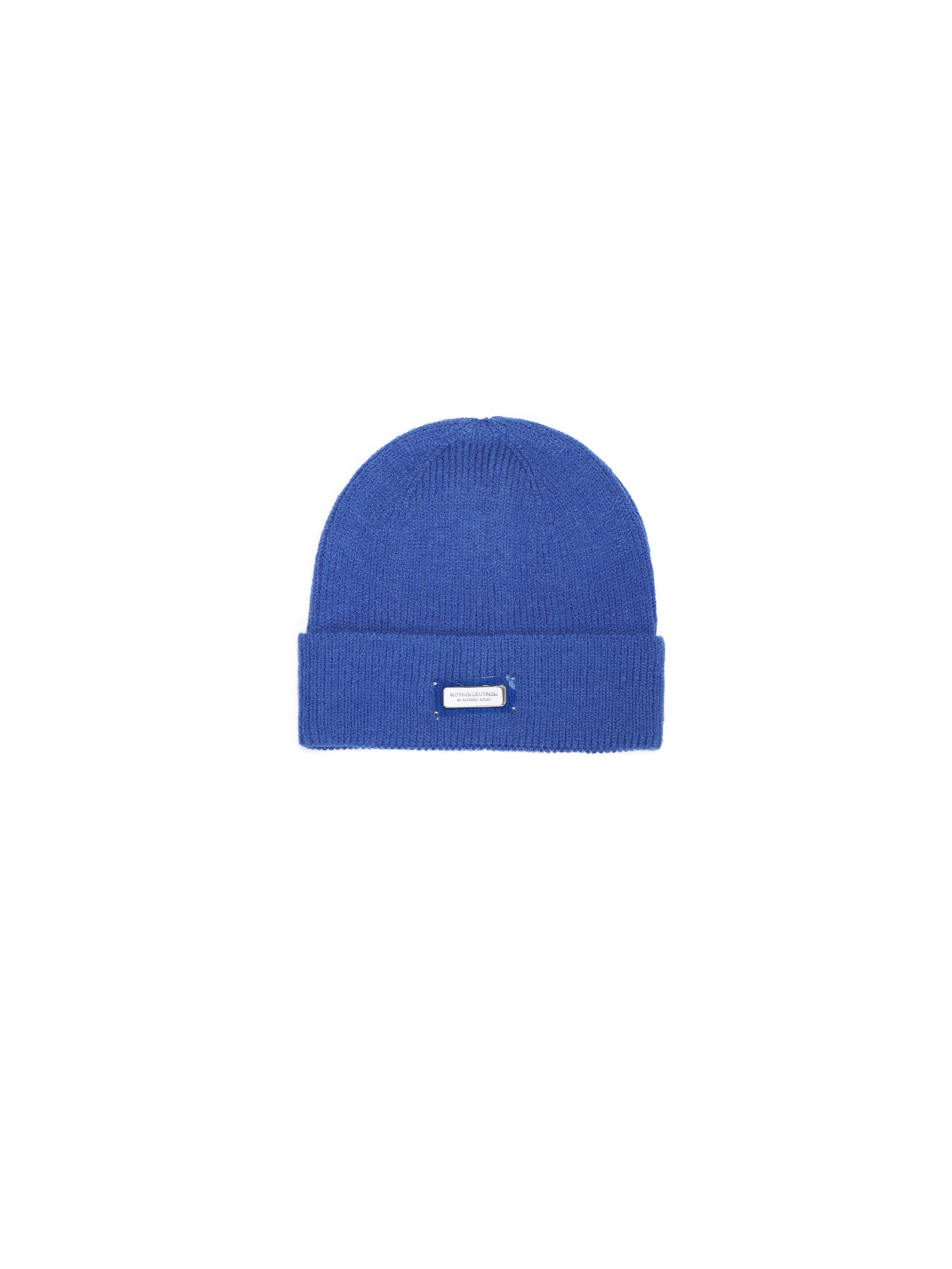 NBM metal logo threaded beanie hat (Blue)