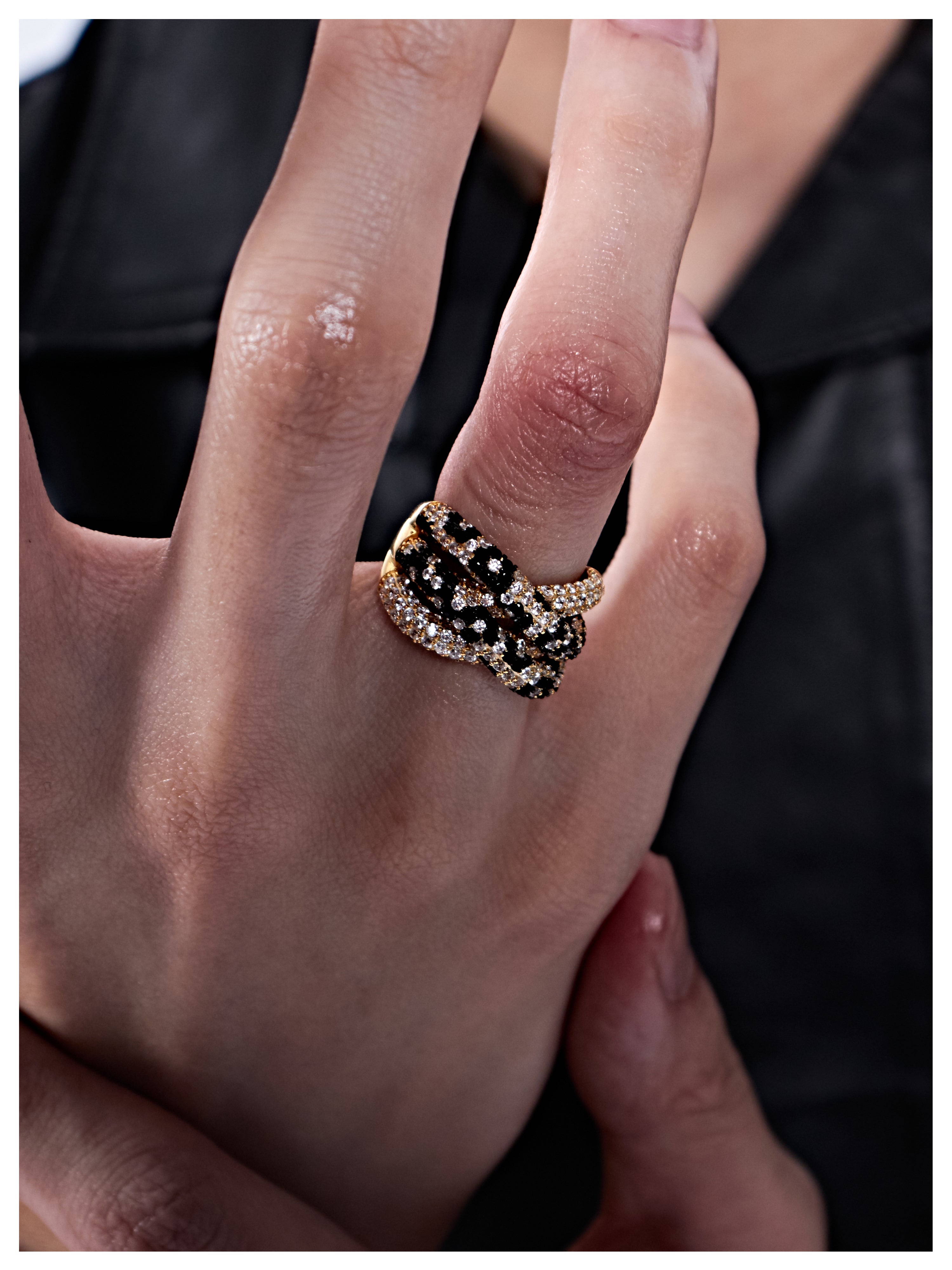 Snake Pattern Starry Sky Ring- Year of the Snake Limited Edition(gold)