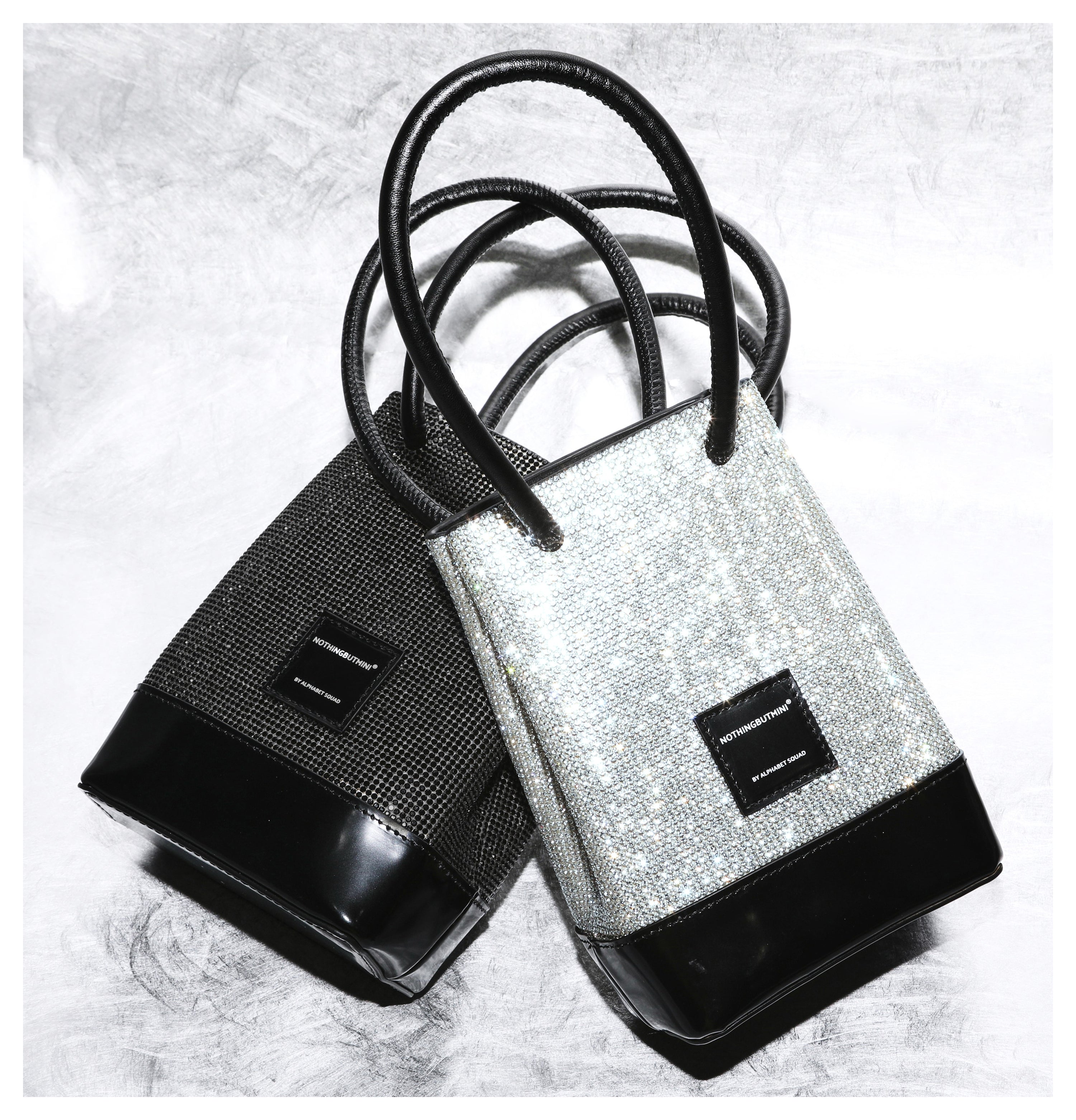 NBM 1218 crystal handbag (Crystal Black)