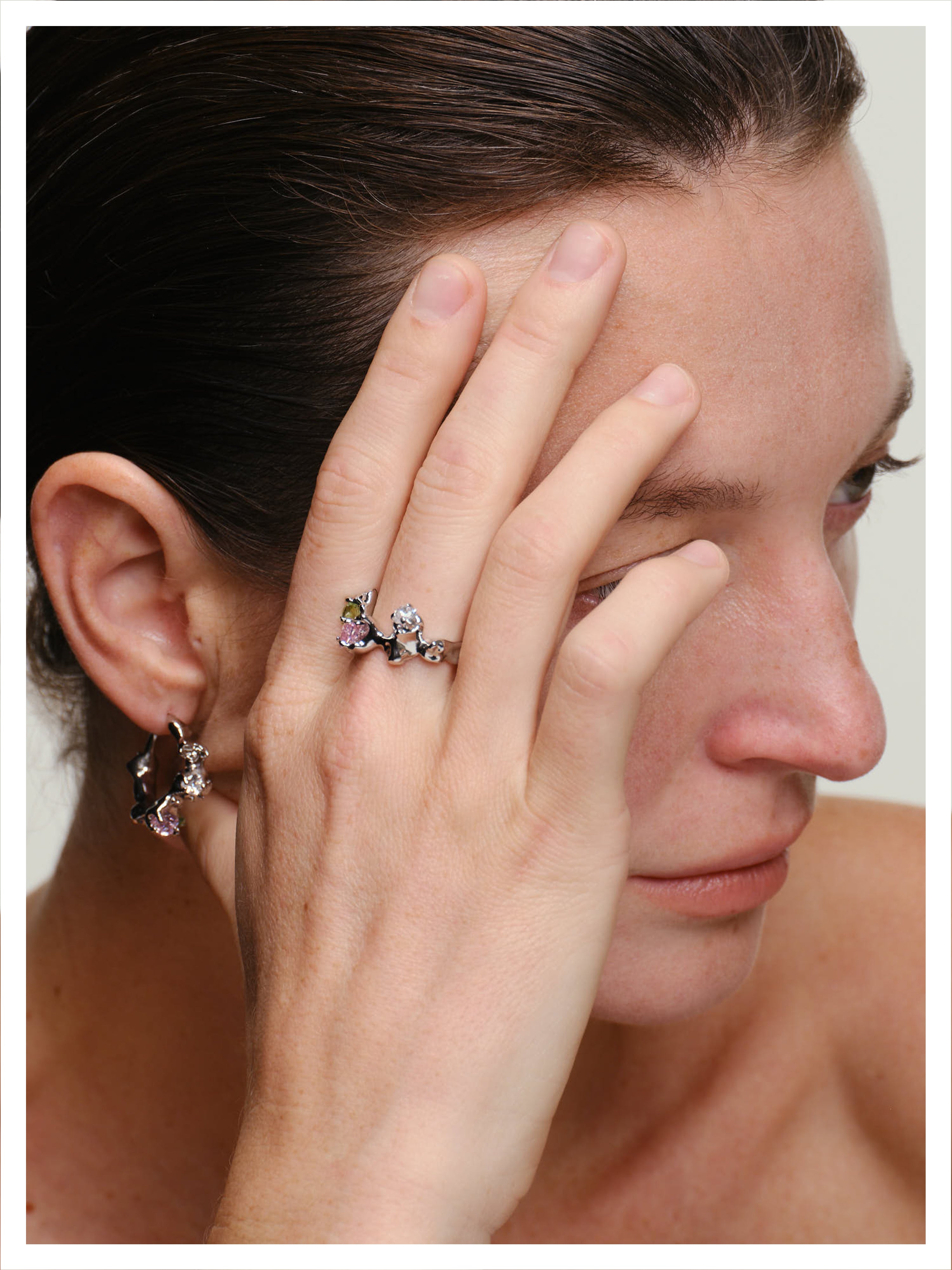 NBM 2024 Zircon Lava Ring（Crystal Diamond Zircon）