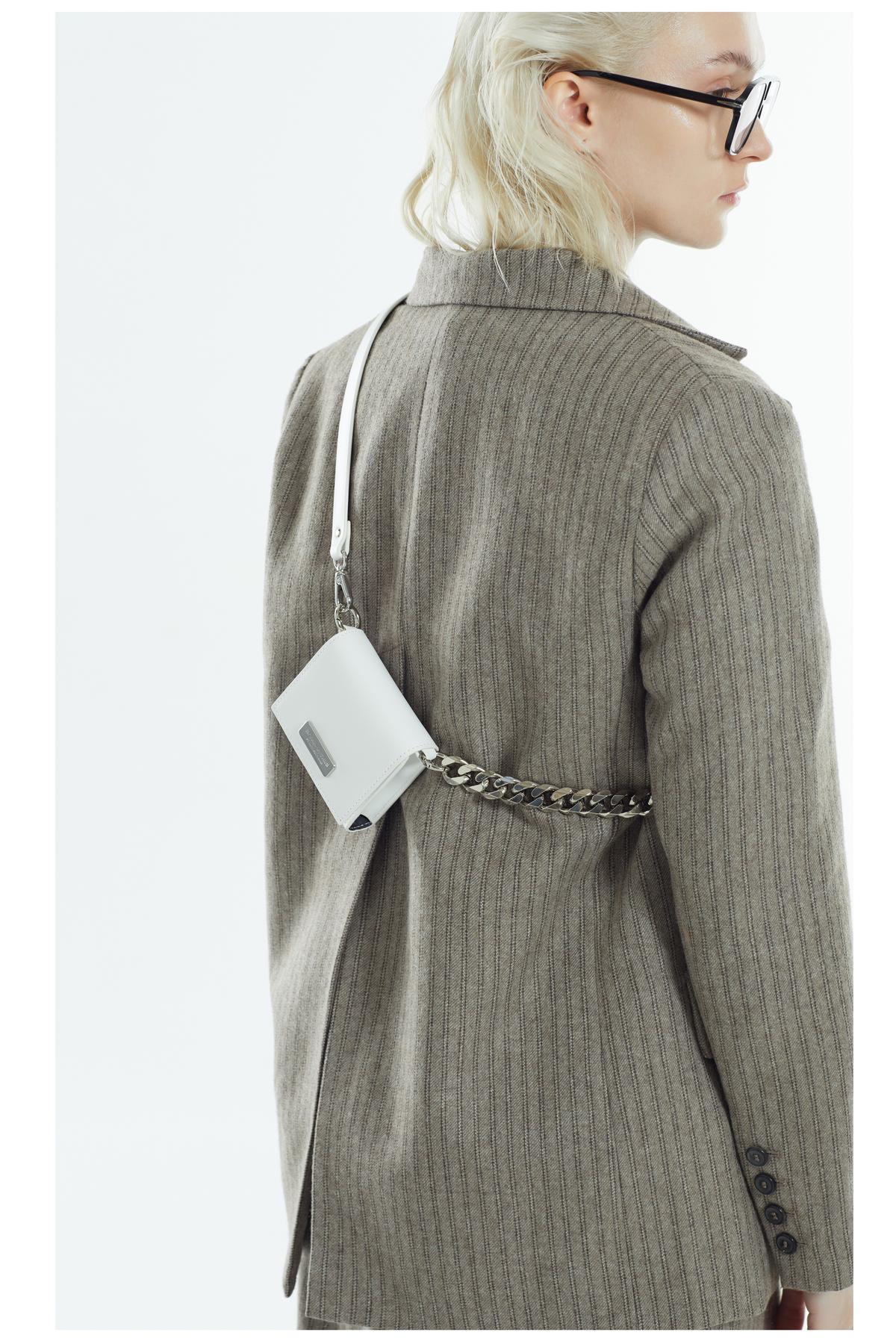 NBM metal logo belt + Mini Bag（Athenian White)
